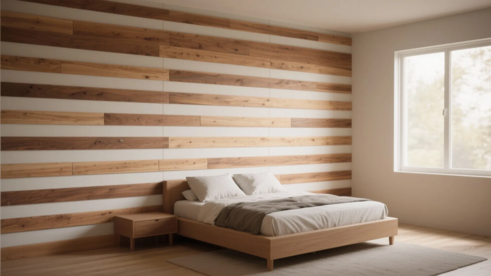 2. Horizontal shiplap or slatted panels