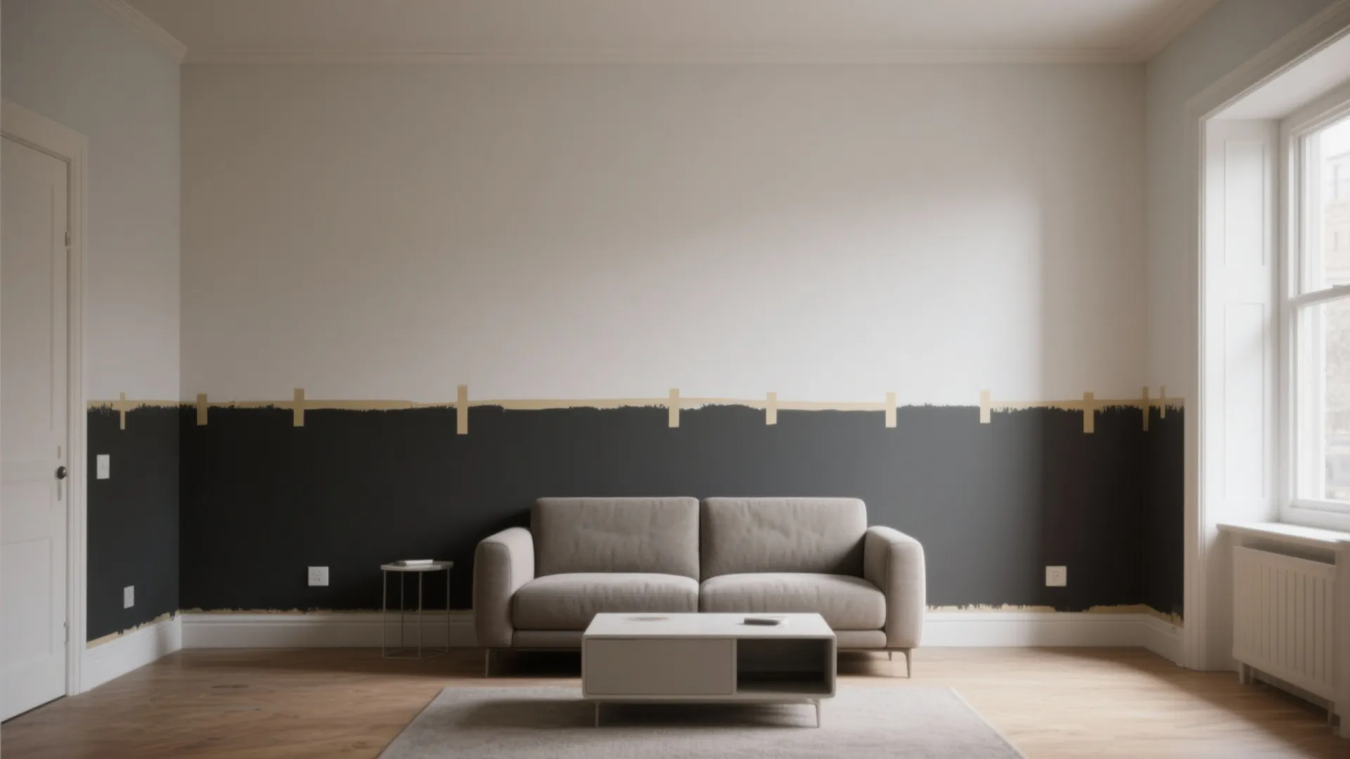 1. Horizontal Split: Light Above, Dark Below