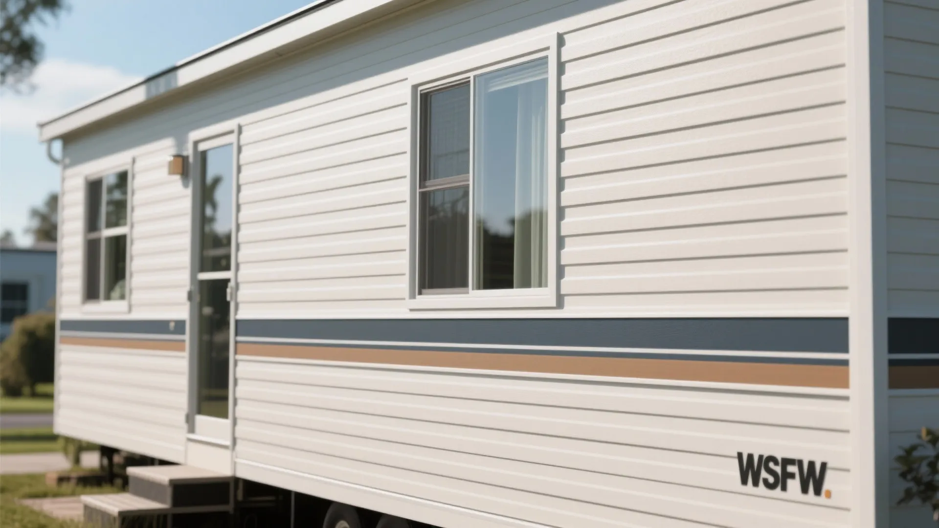 2. Horizontal Stripes to Lengthen the Facade