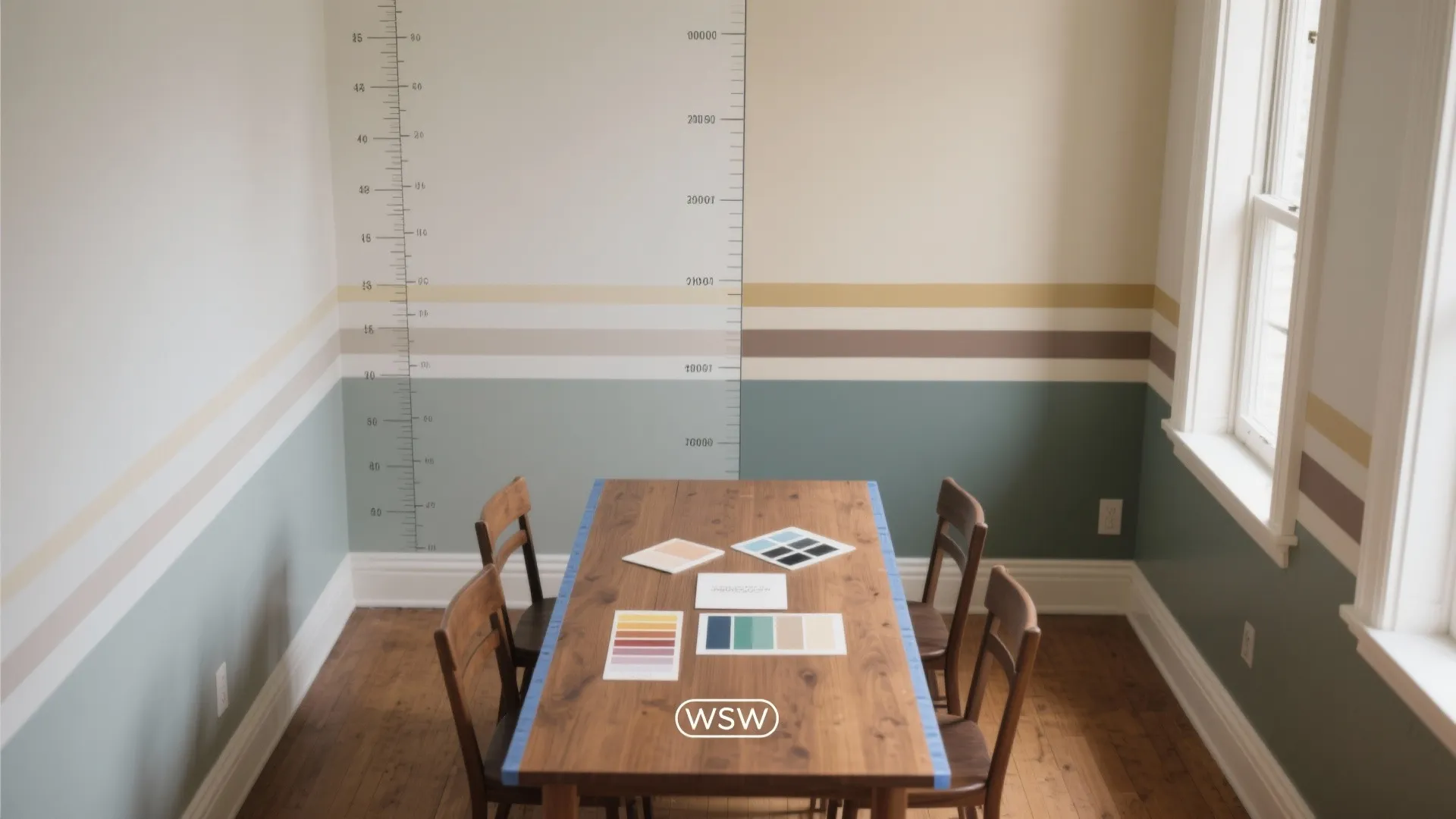 3. Horizontal Stripes to Widen a Narrow Room