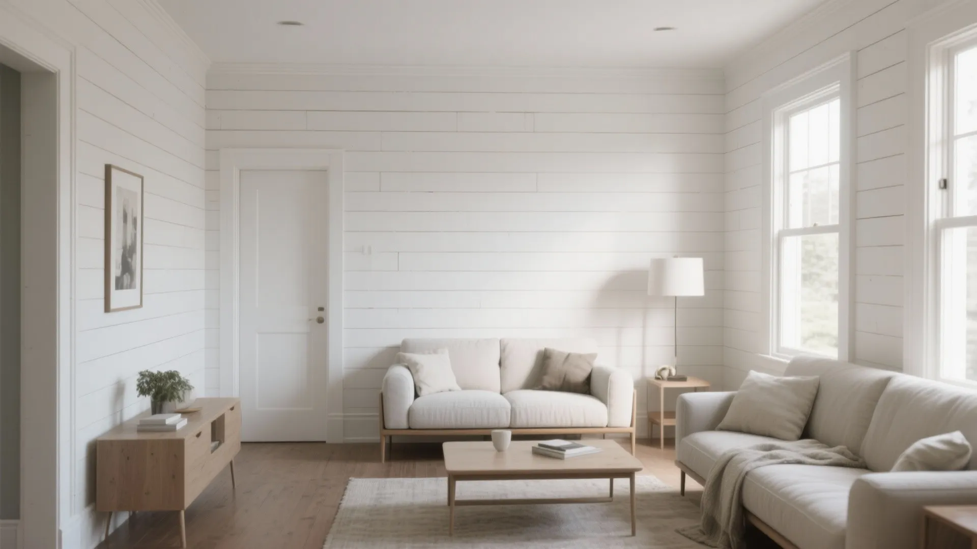 1. Horizontal White Shiplap for a Classic Look