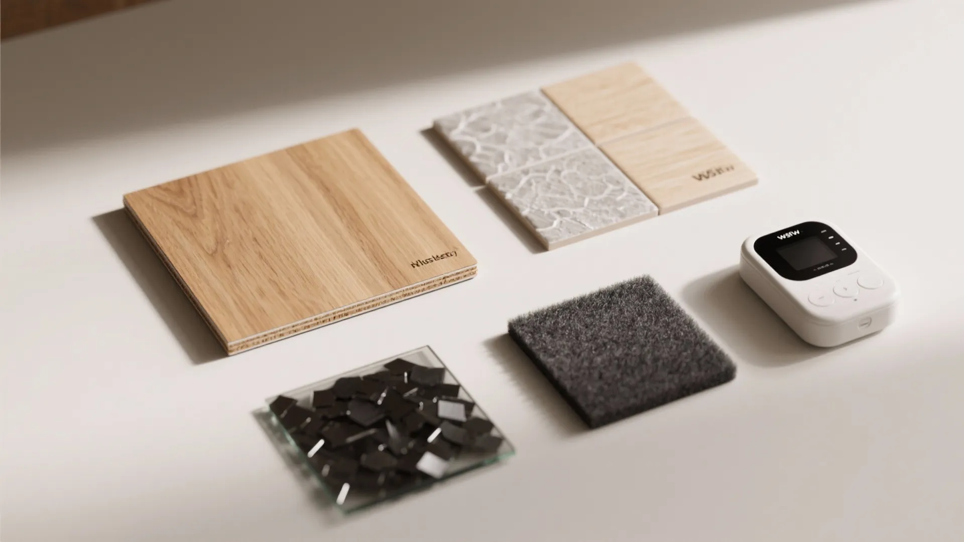 5) Warm materials, cool systems: wood accents with smart controls