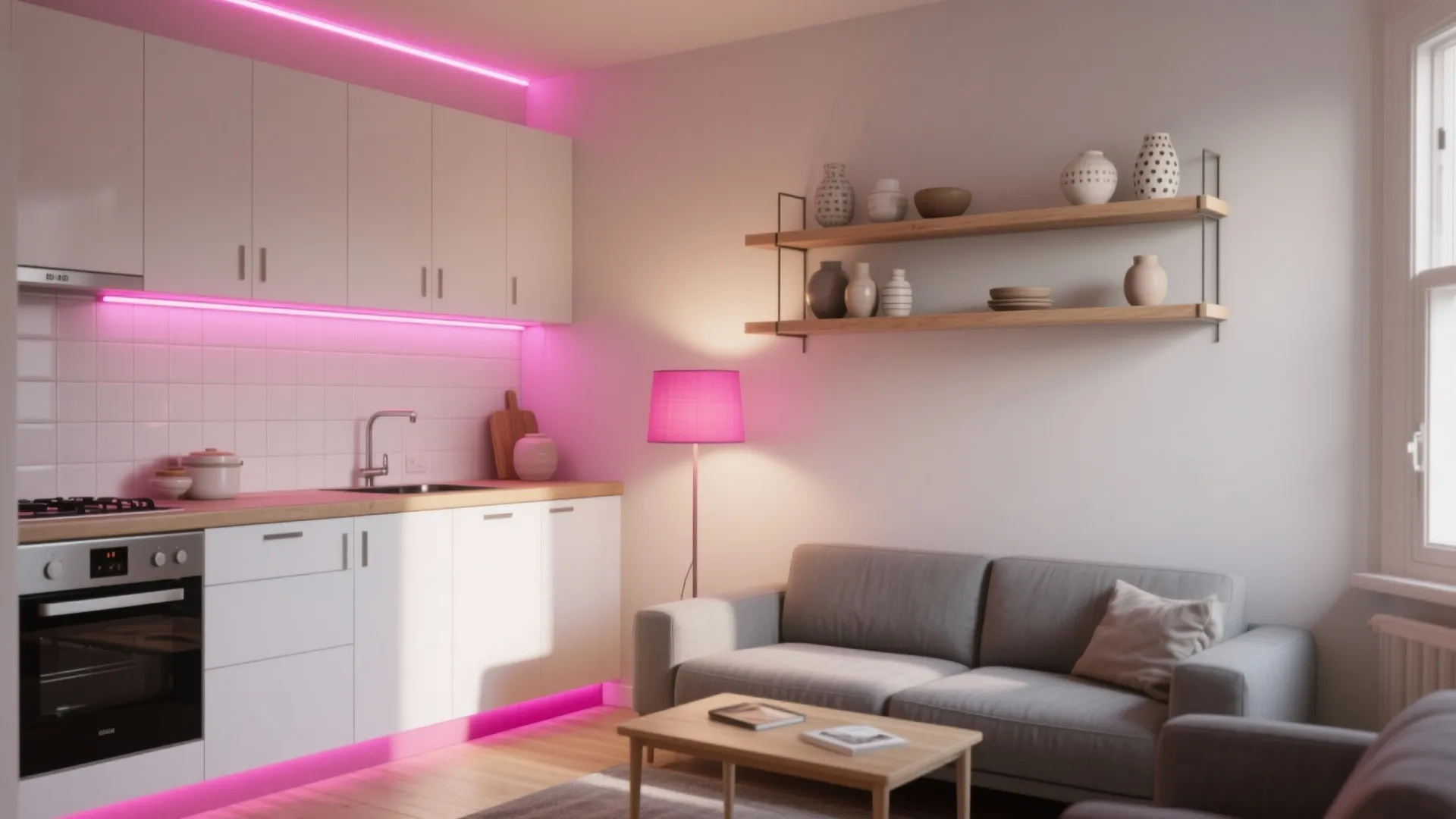 Hot Pink Lighting Ideas: 5 Small Space Inspo: How I Used Hot Pink Lighting to Transform Tiny Kitchens, Bathrooms, and Nooks