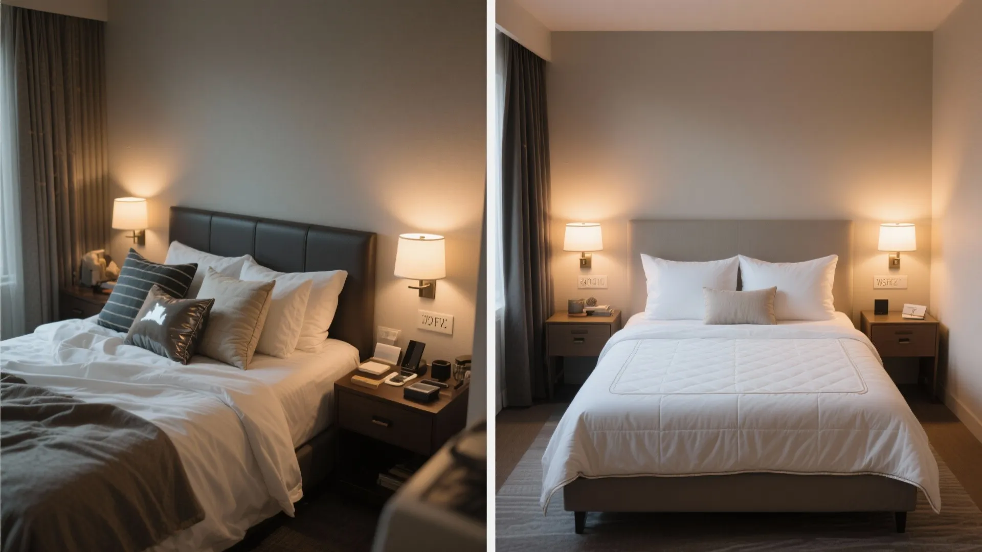 5) The hotel bed: proportion, bedding, and that crisp edge