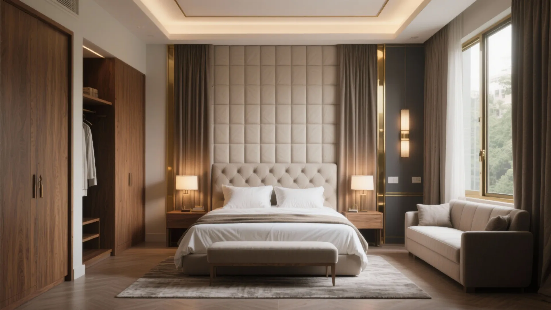 Hotel-calibre primary suite with acoustic calm