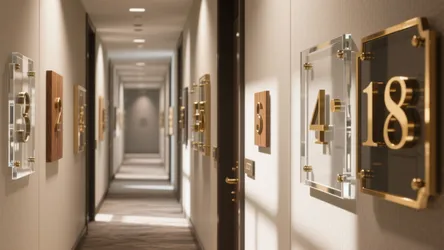 5 Hotel Room Number Plate Design Ideas