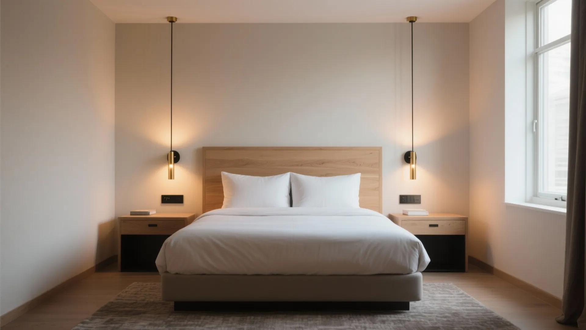Hotel-style sconces for layered ambience