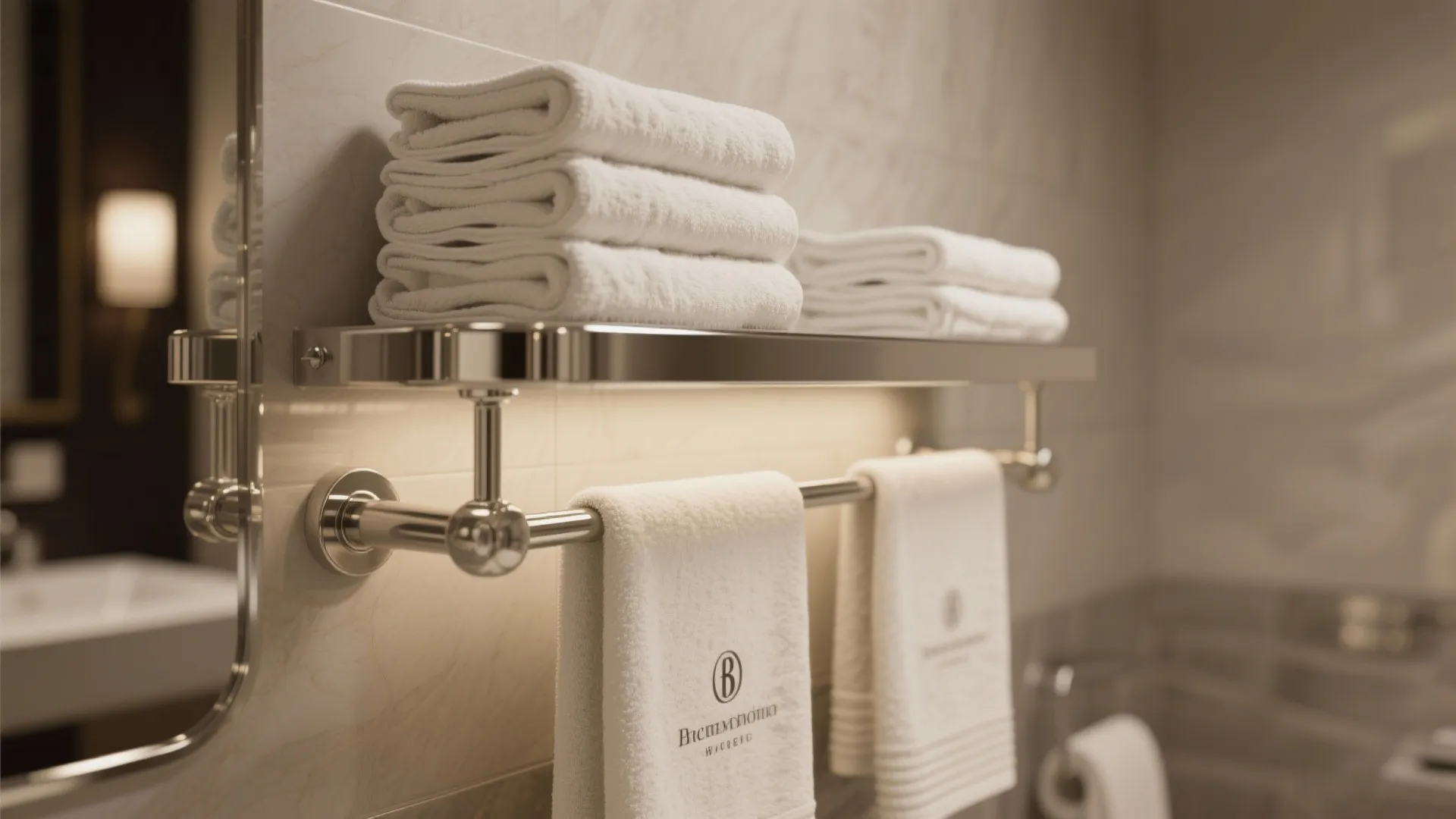 2. Hotel-Style Towel Shelf
