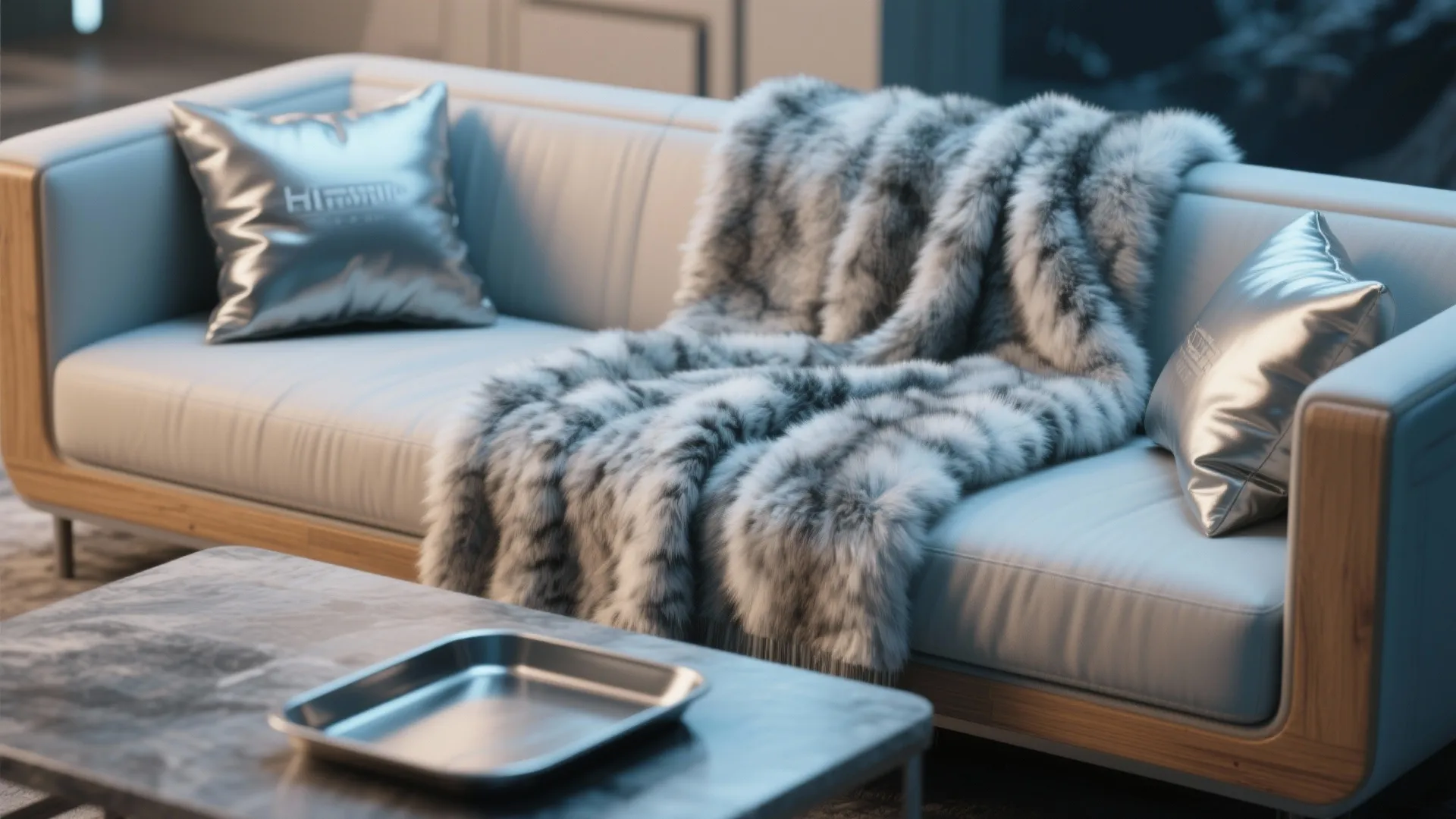 2. Hoth-Inspired Textures: Faux Fur + Metallic Accents