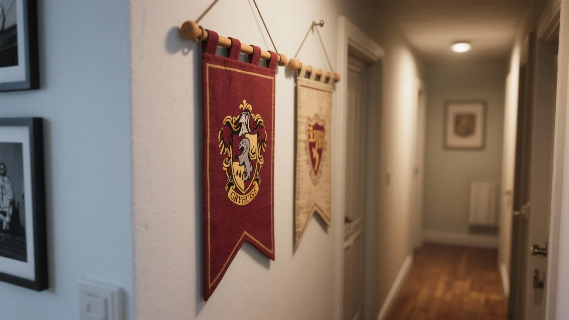 2. House Banners on Slim Dowels