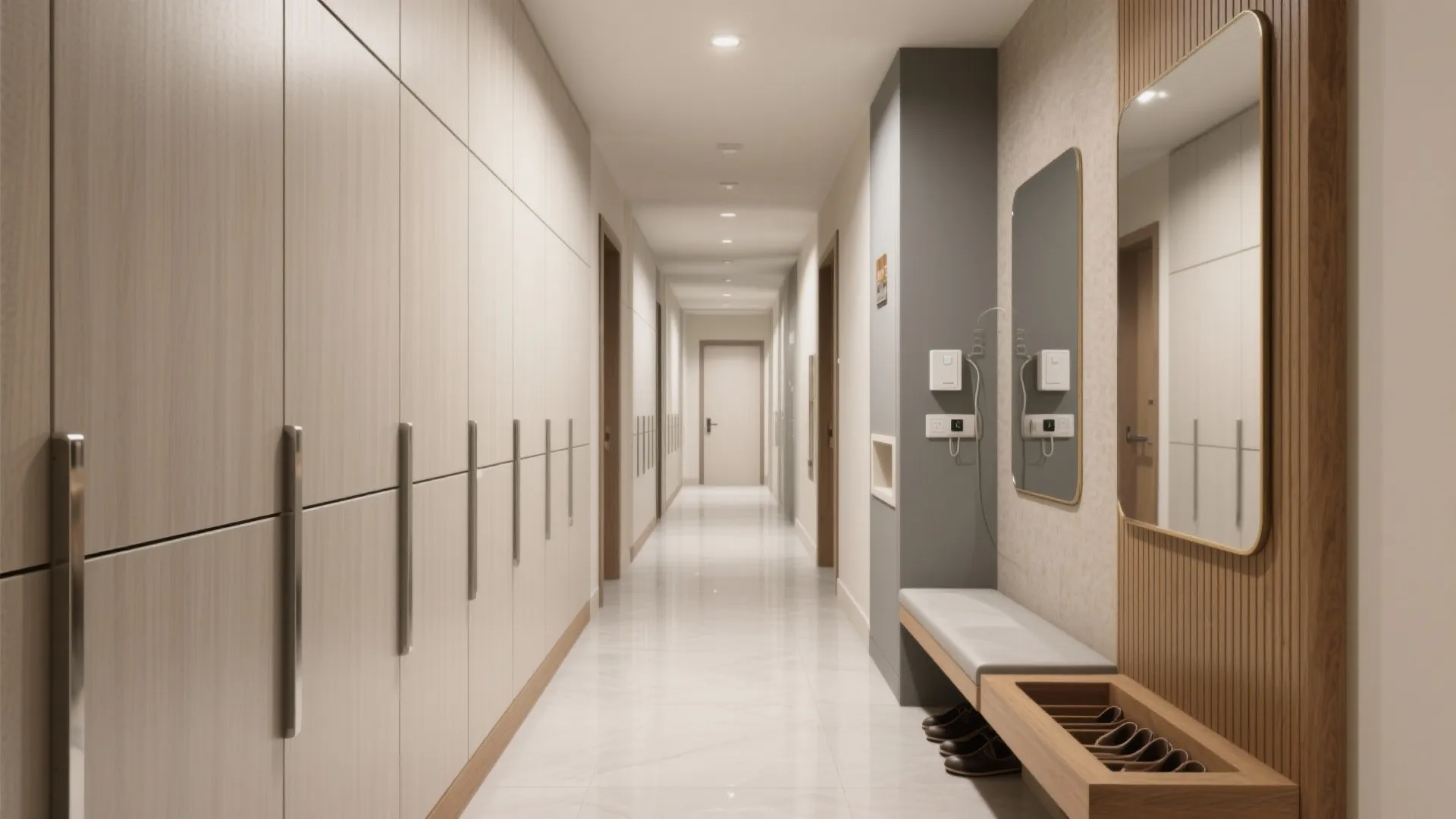 3) Entry Corridor: A Storage Wall that Disappears