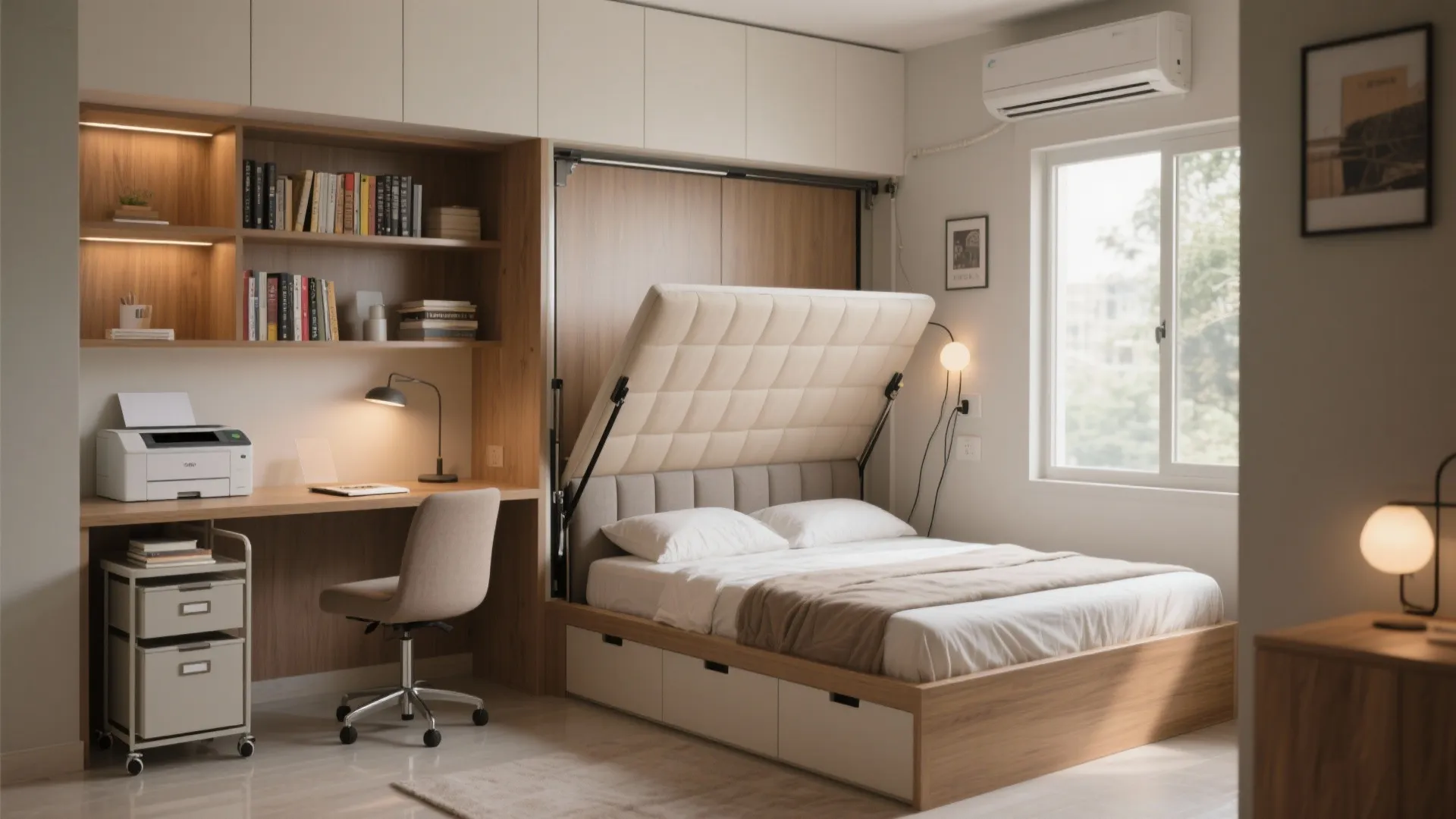 Multi-purpose third bedroom: guest, study, play