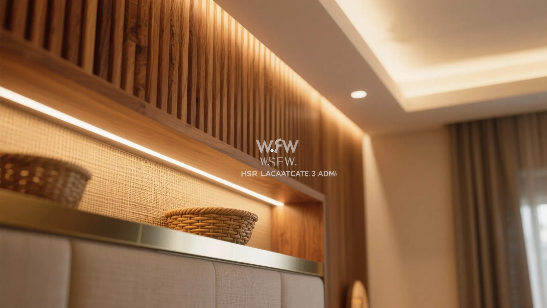 Warm wood accents and layered lighting