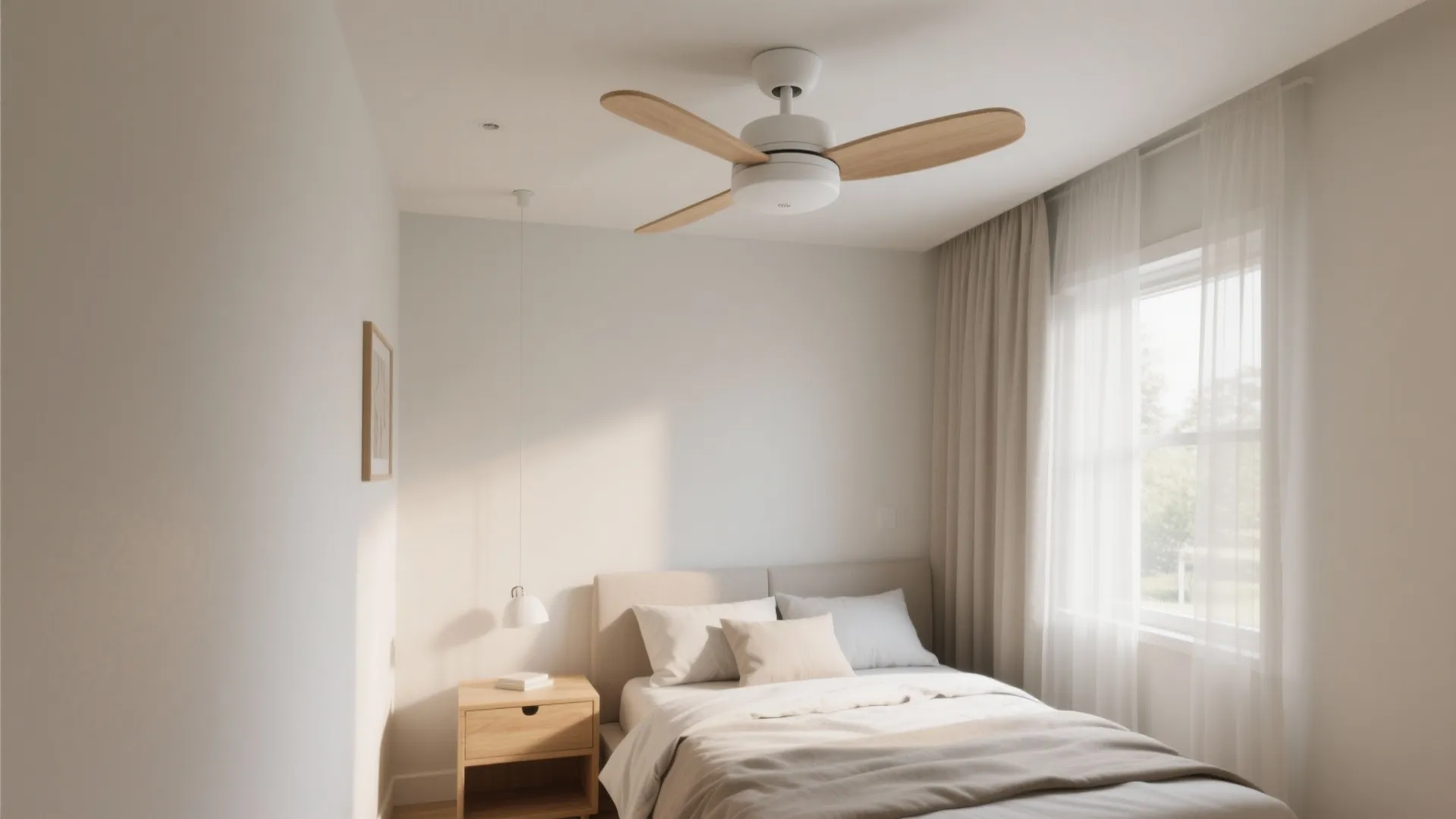 Low-profile flush-mount fans for low ceilings