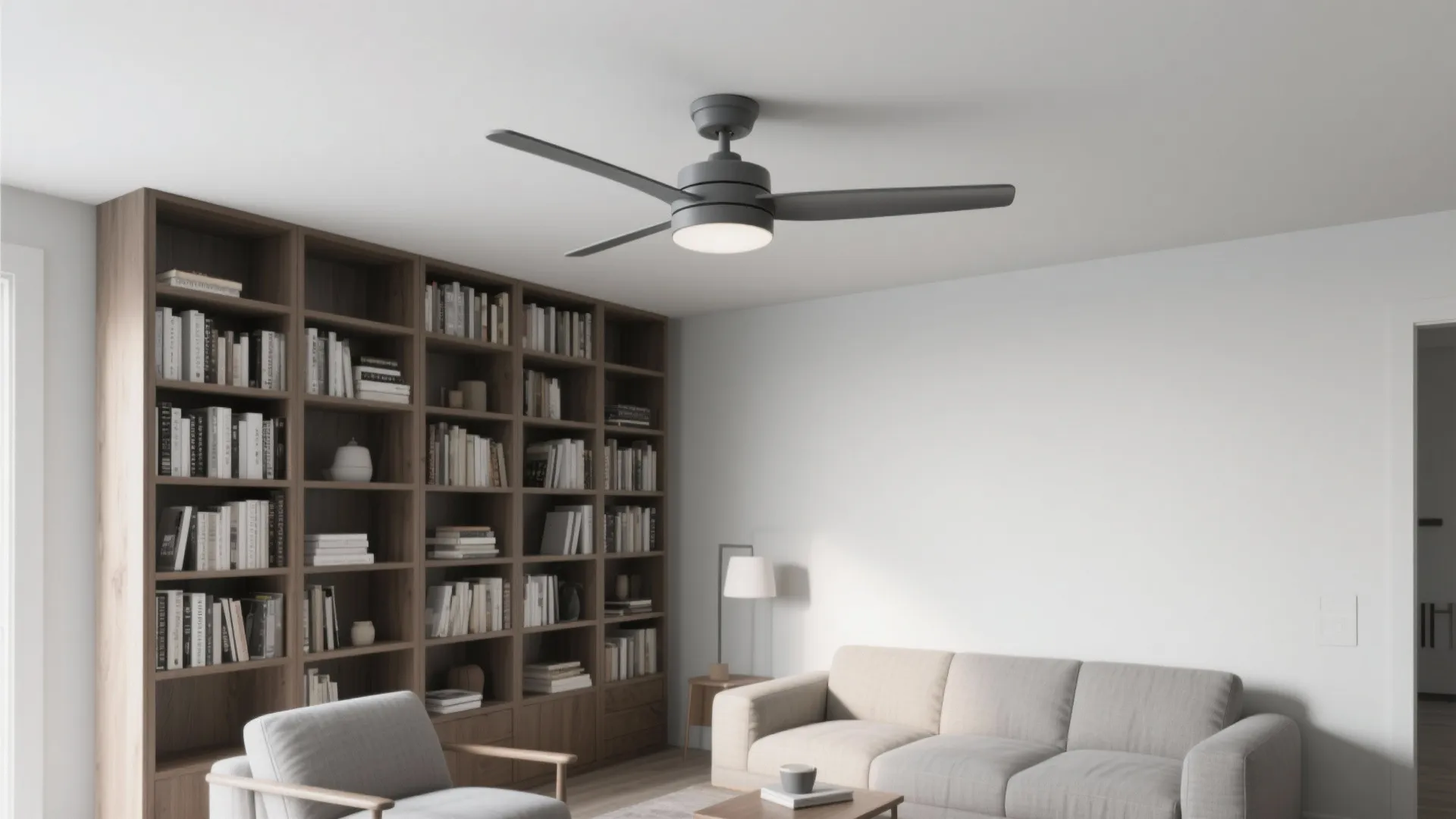 Low-profile, hugger fans for low ceilings