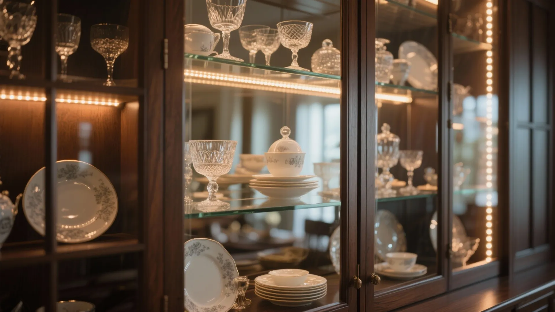 3. Built-in Hutch with Internal Lighting