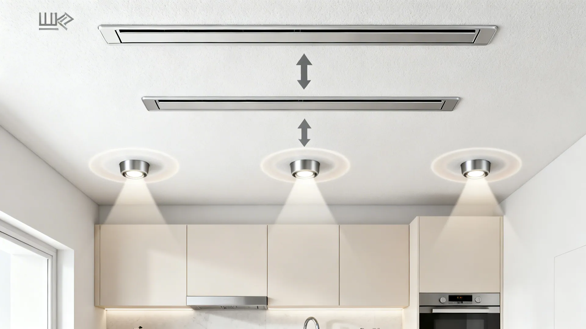 Linear Slot Diffusers With Task Downlights