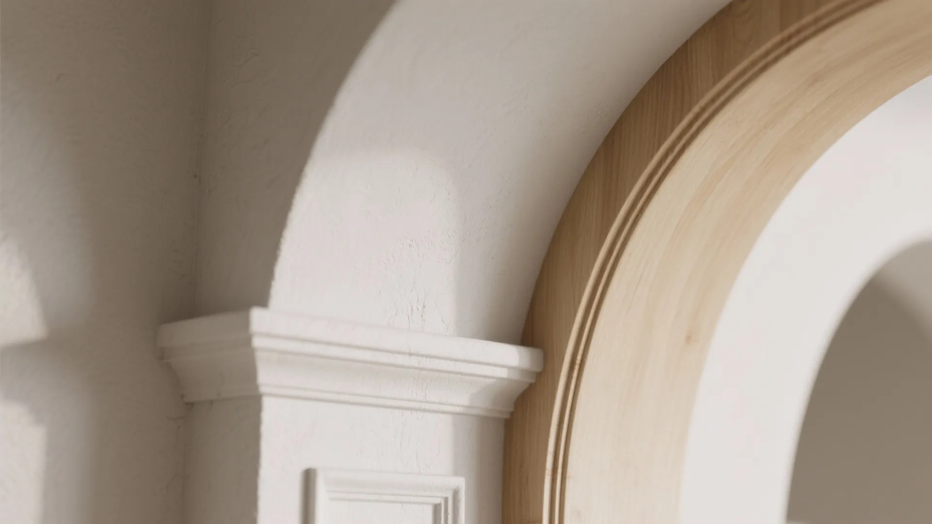 Hybrid Arch: Wood Frame with Plaster Curve