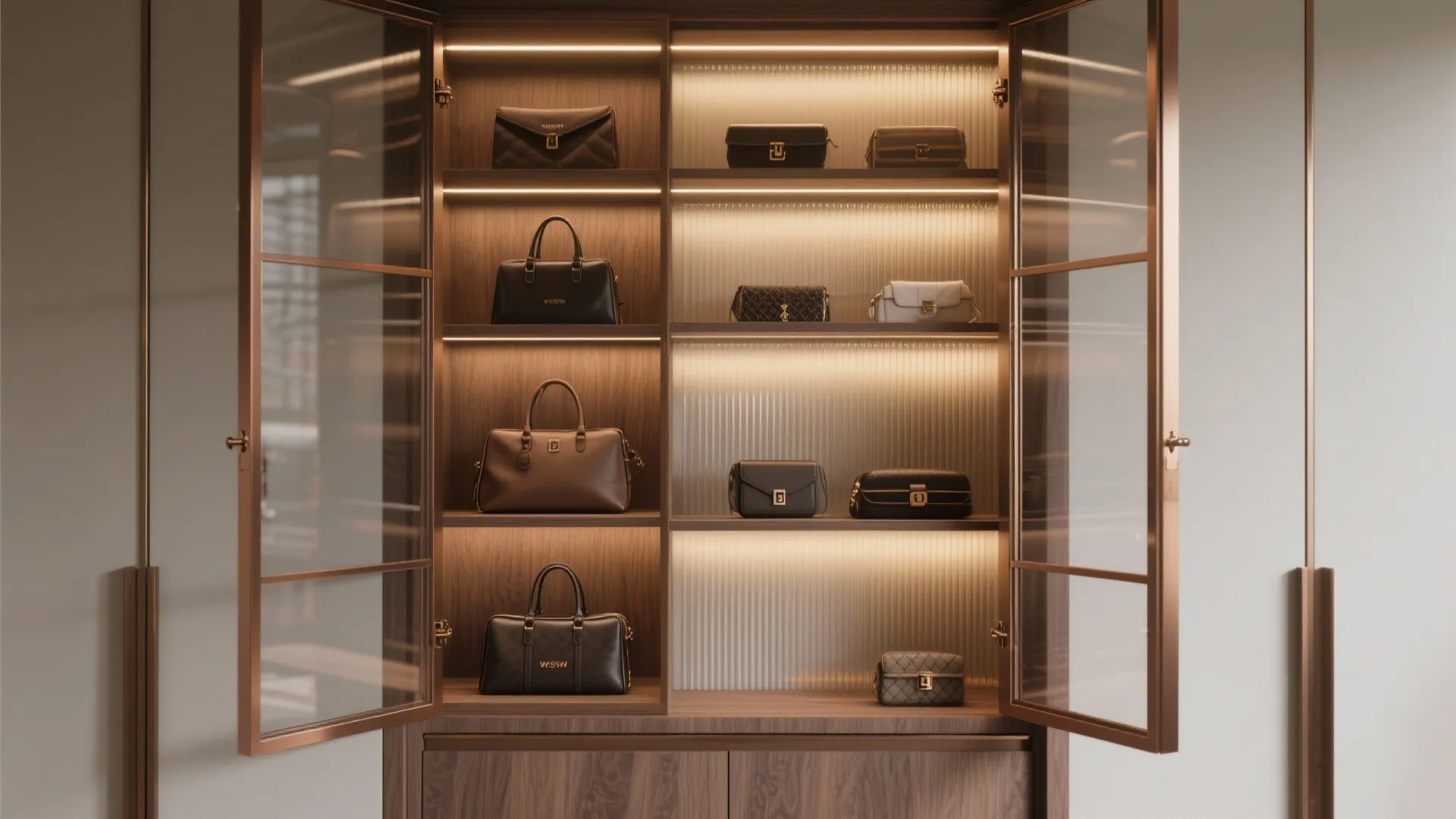 4) Hybrid display + closed storage