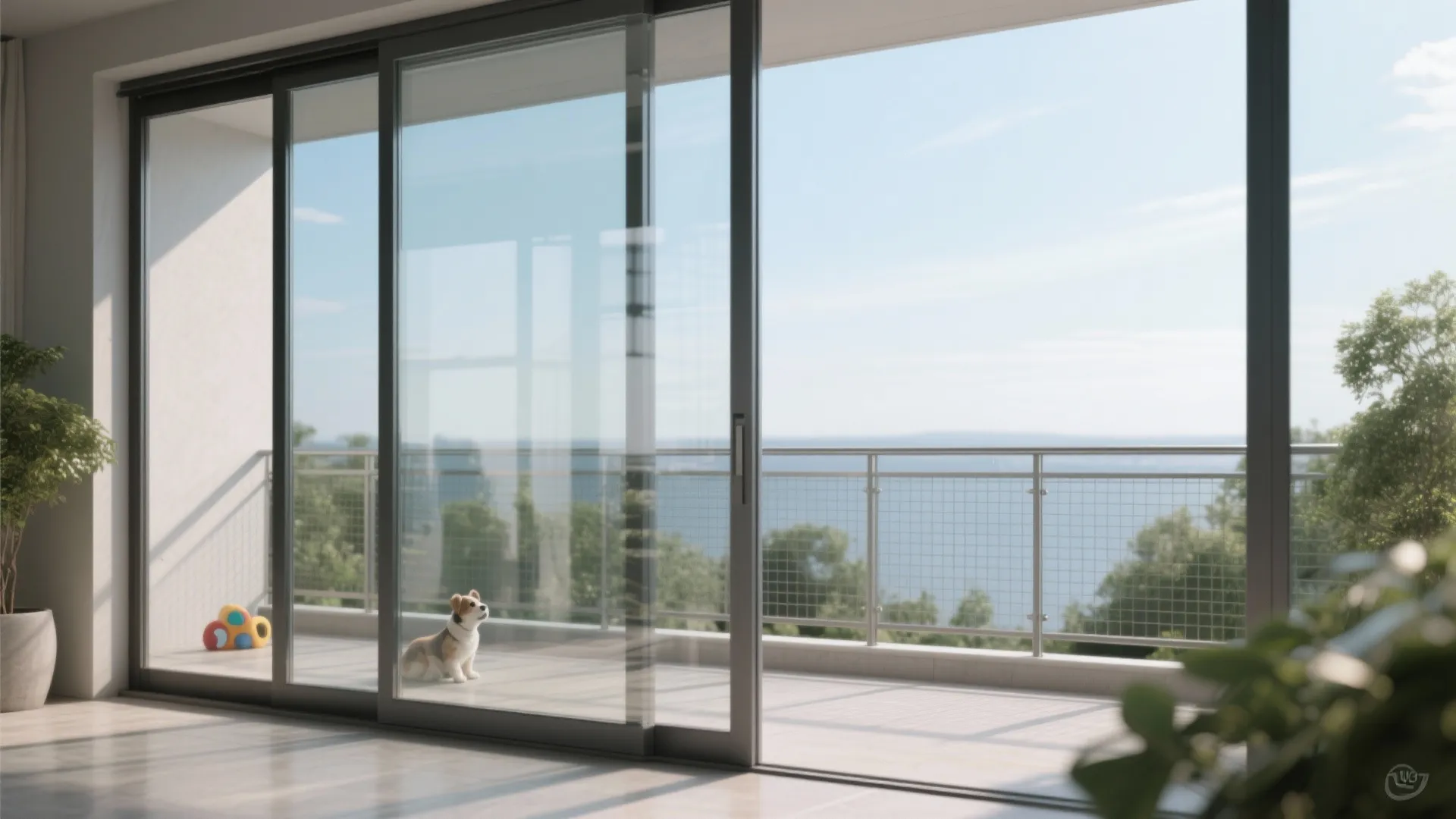 Hybrid Glass + Metal Guardrail