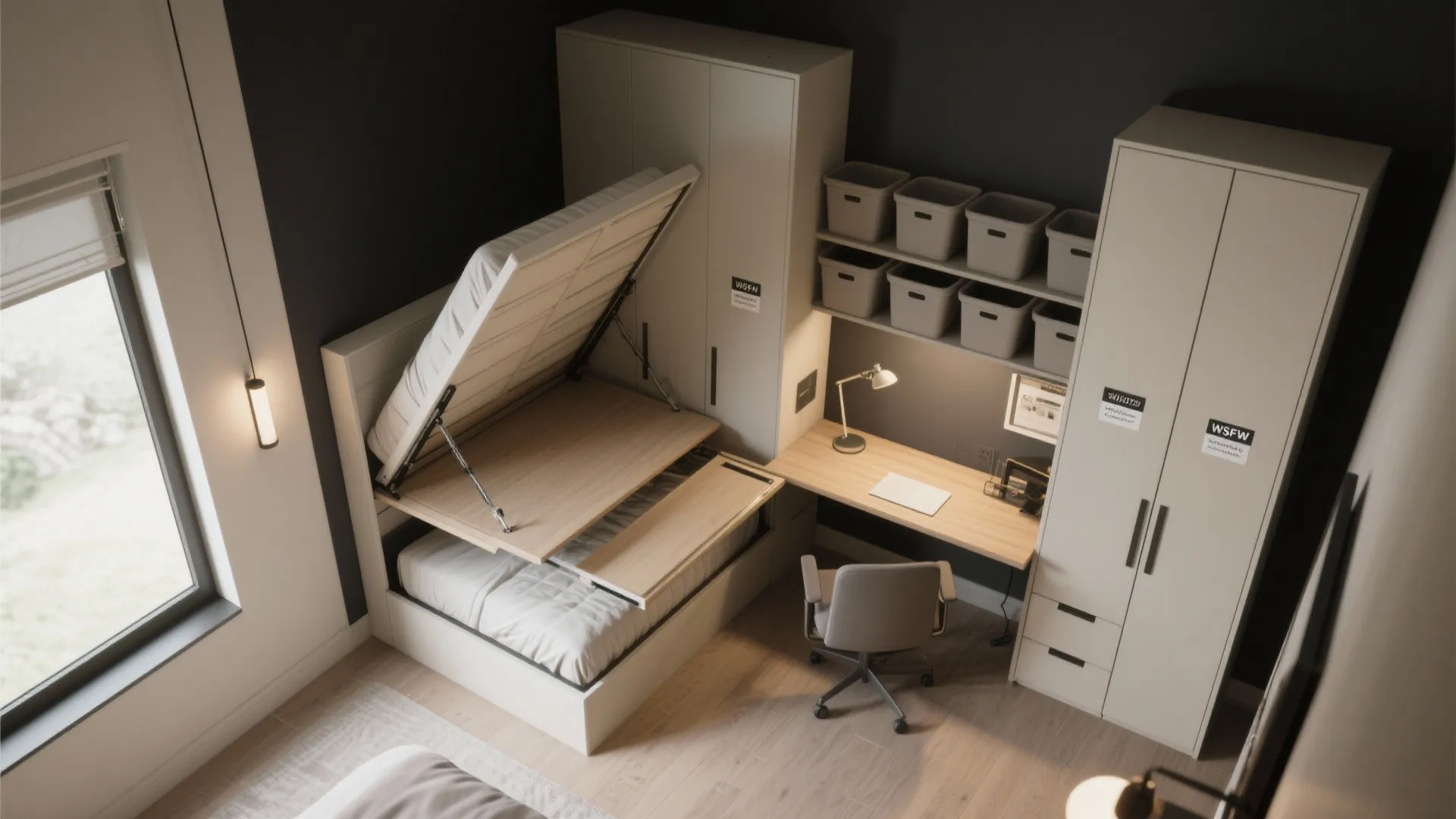 3. Convert one bedroom into hybrid guest/office