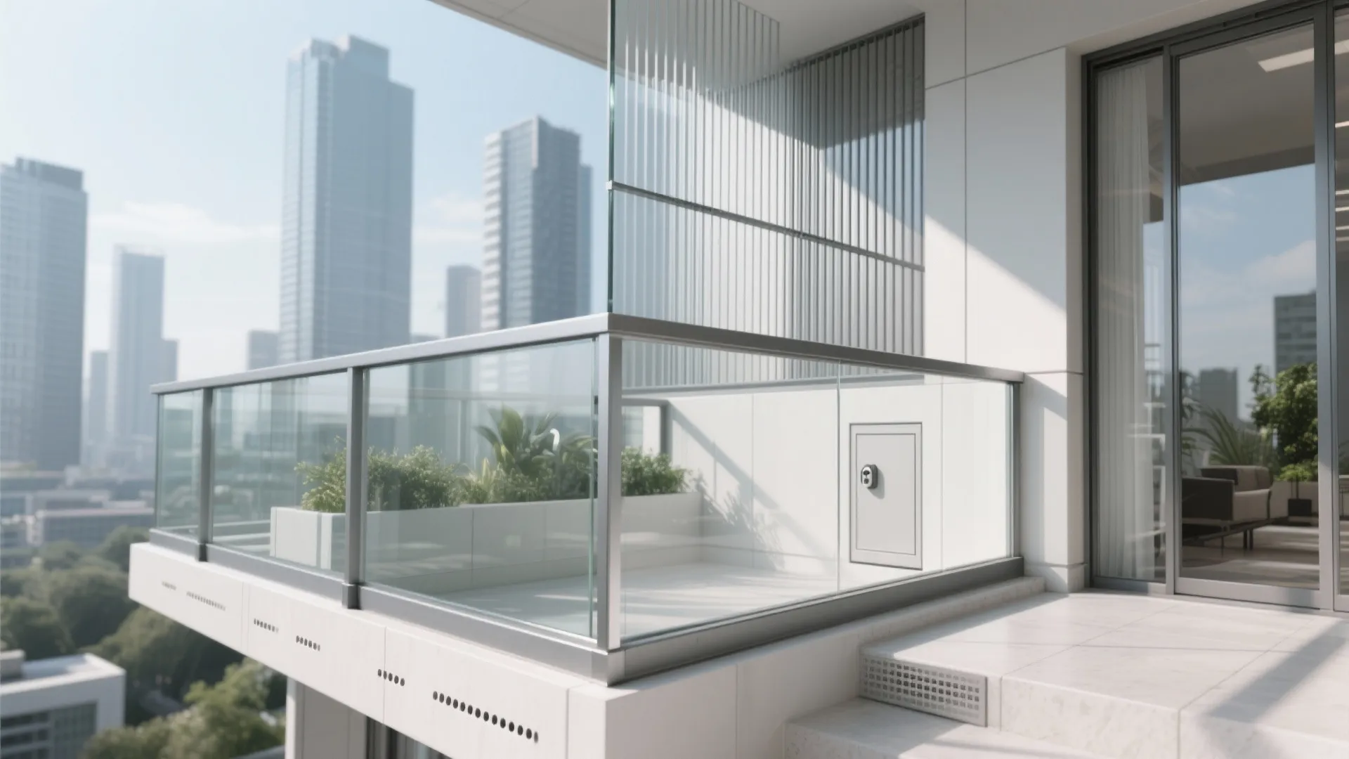 Hybrid Glass‑and‑Grill with Escape Hatch