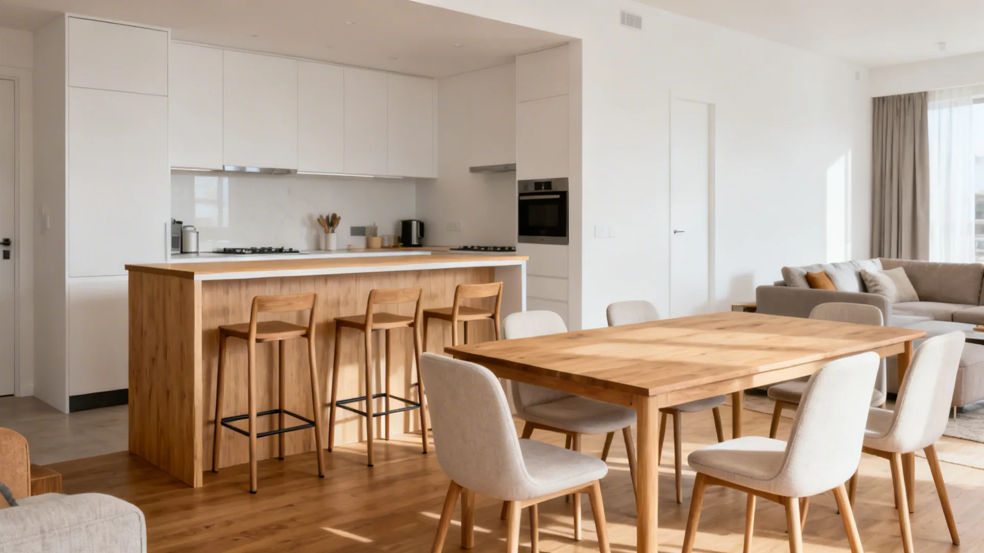 5) Hybrid height strategy: bar counter for prep, standard table for comfort