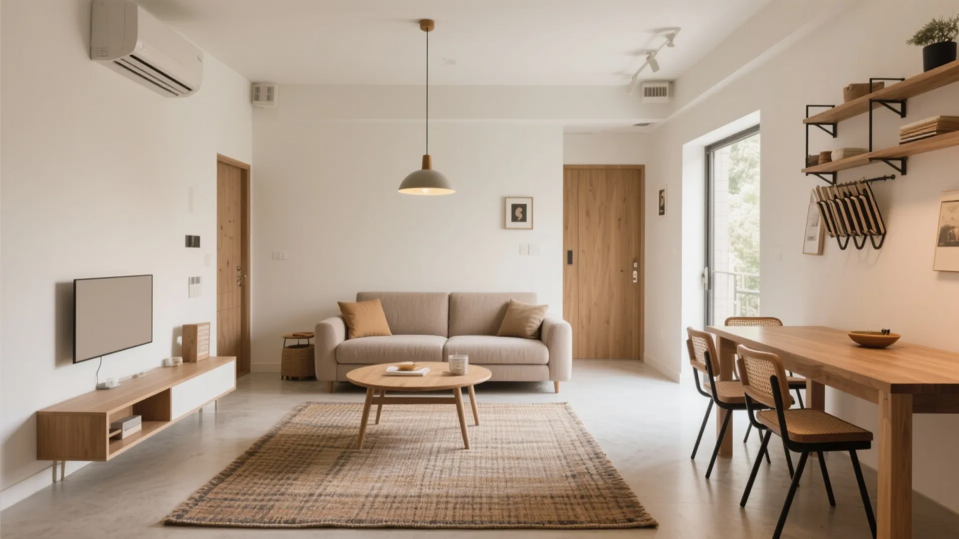 Hybrid Living-Dining with Flexible Zones