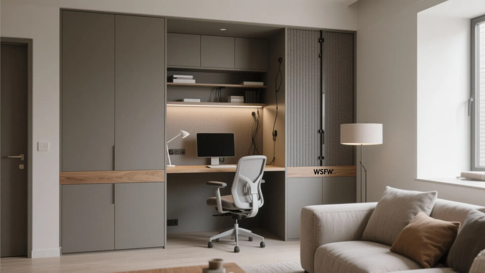 Hybrid living: a work nook without losing lounge space