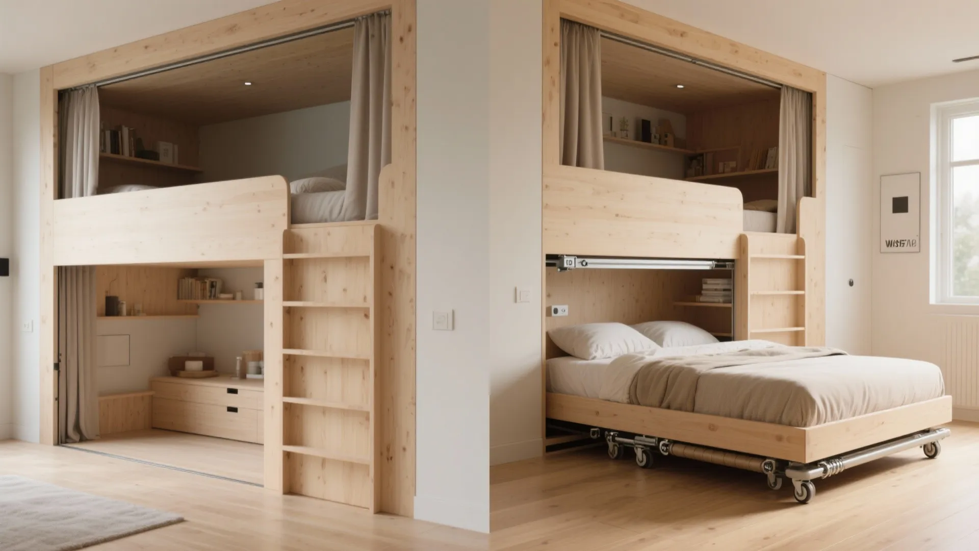 5. Hybrid Loft-Bunk for Guests and Kids