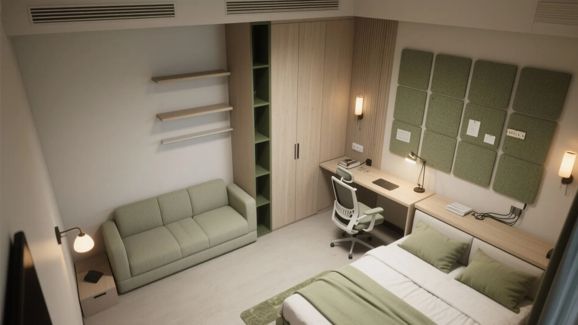 3) Hybrid Guest Room + Home Office (That Actually Works)