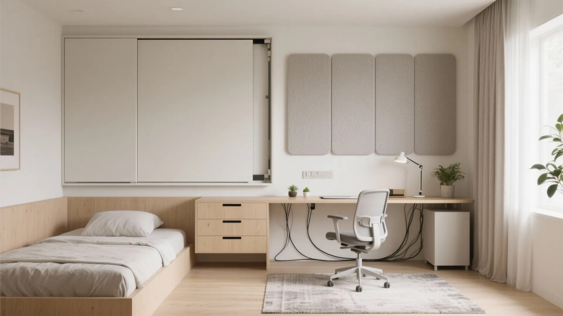 2) A hybrid home office that doubles as guest room