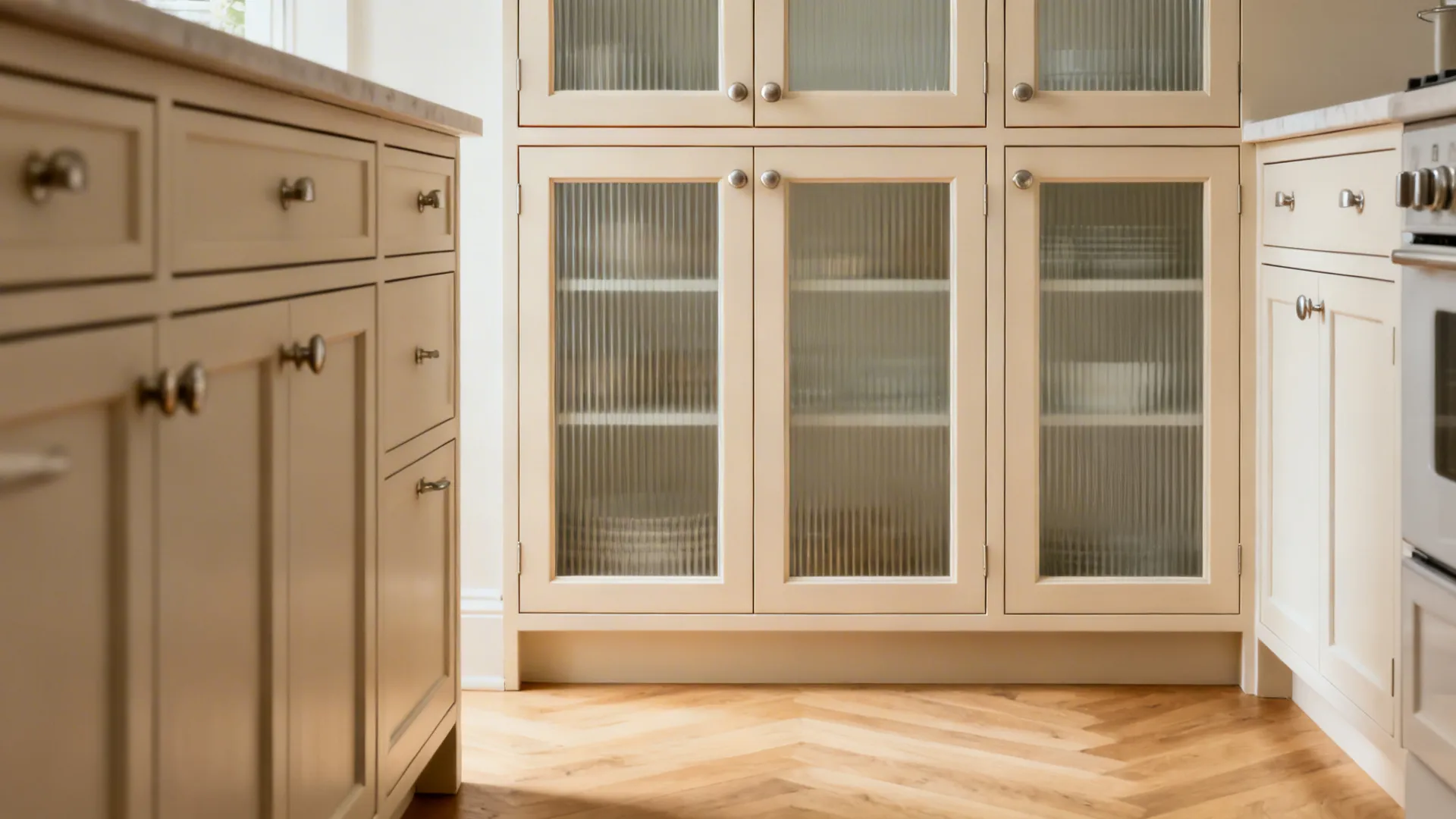 5) Hybrid Doors: Solid Frame with Glass or Reeded Center + Gap Management