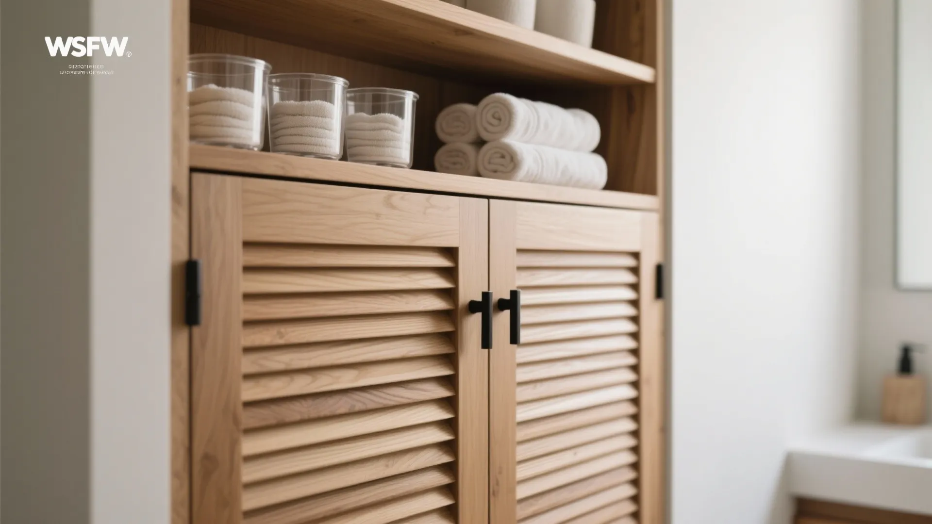 Hybrid Open-and-Closed Cupboard with Breathable Doors