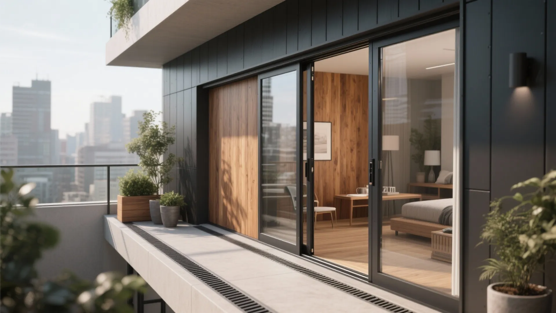 2) Wood inside, metal outside: the hybrid slider