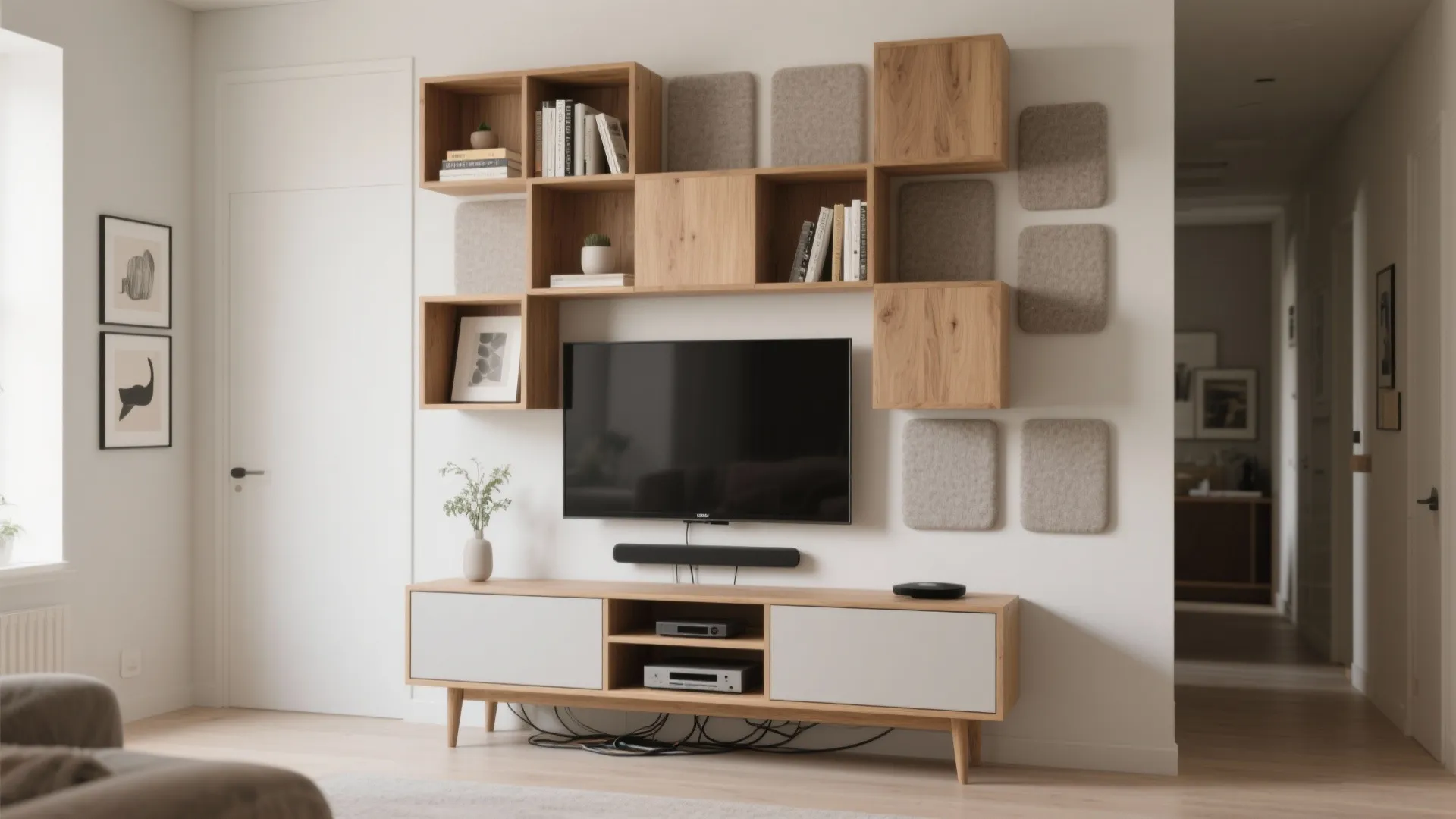 5) Hybrid storage: closed base + open display above