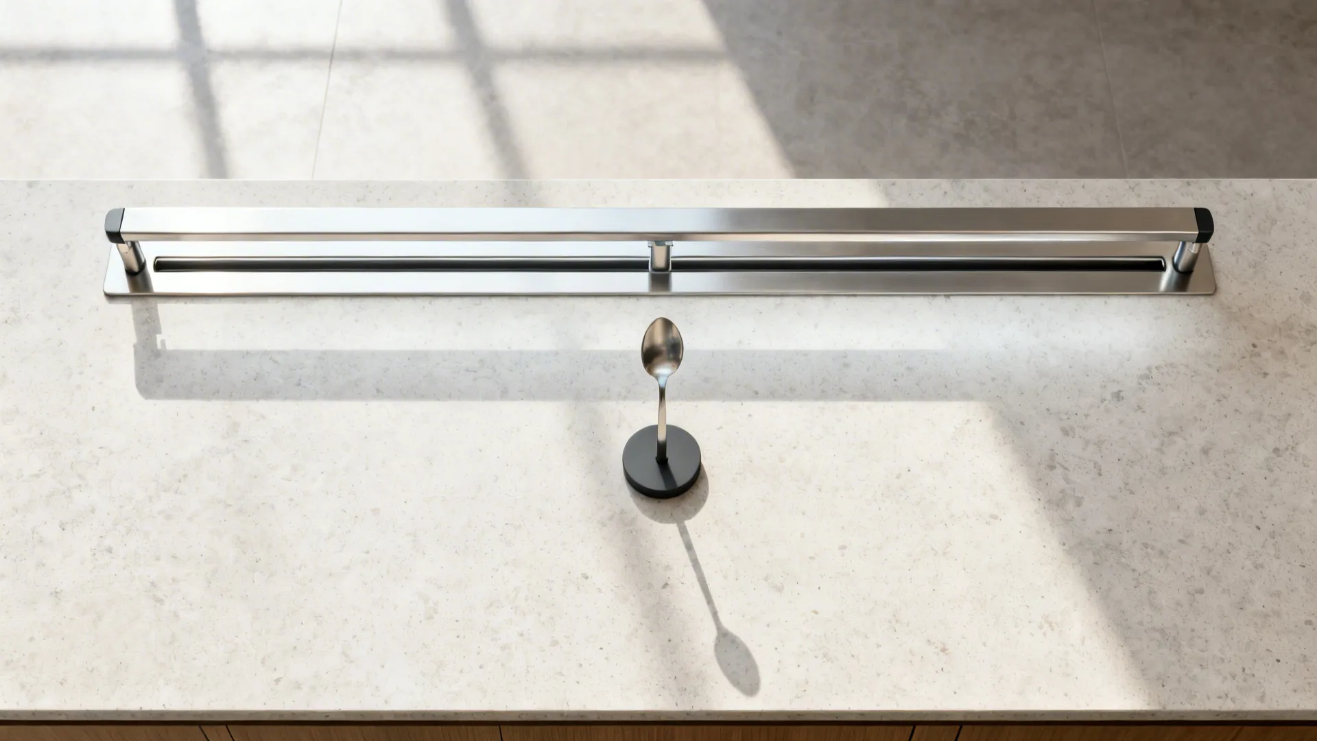 Magnetic Rails + Compact Utensil Stand for Hybrid Access