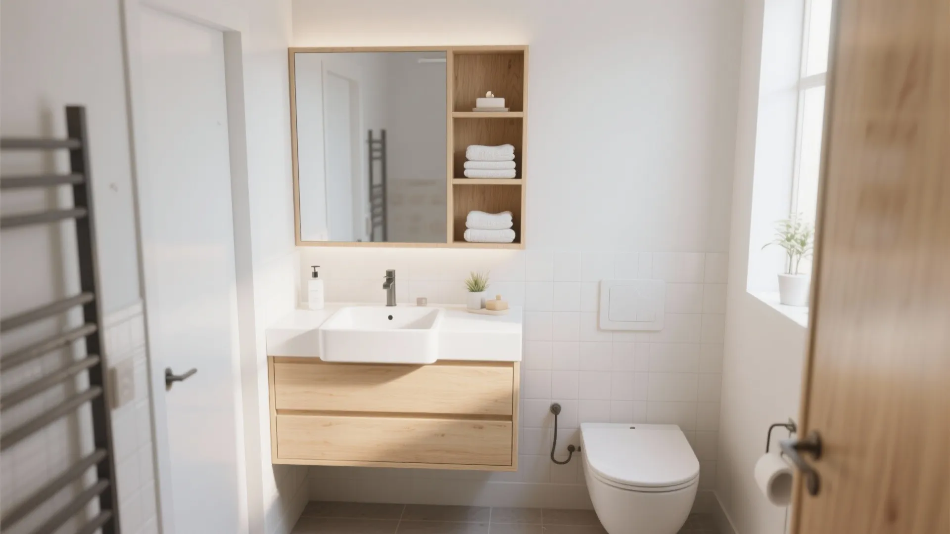 6. Hybrid Vanity Closet