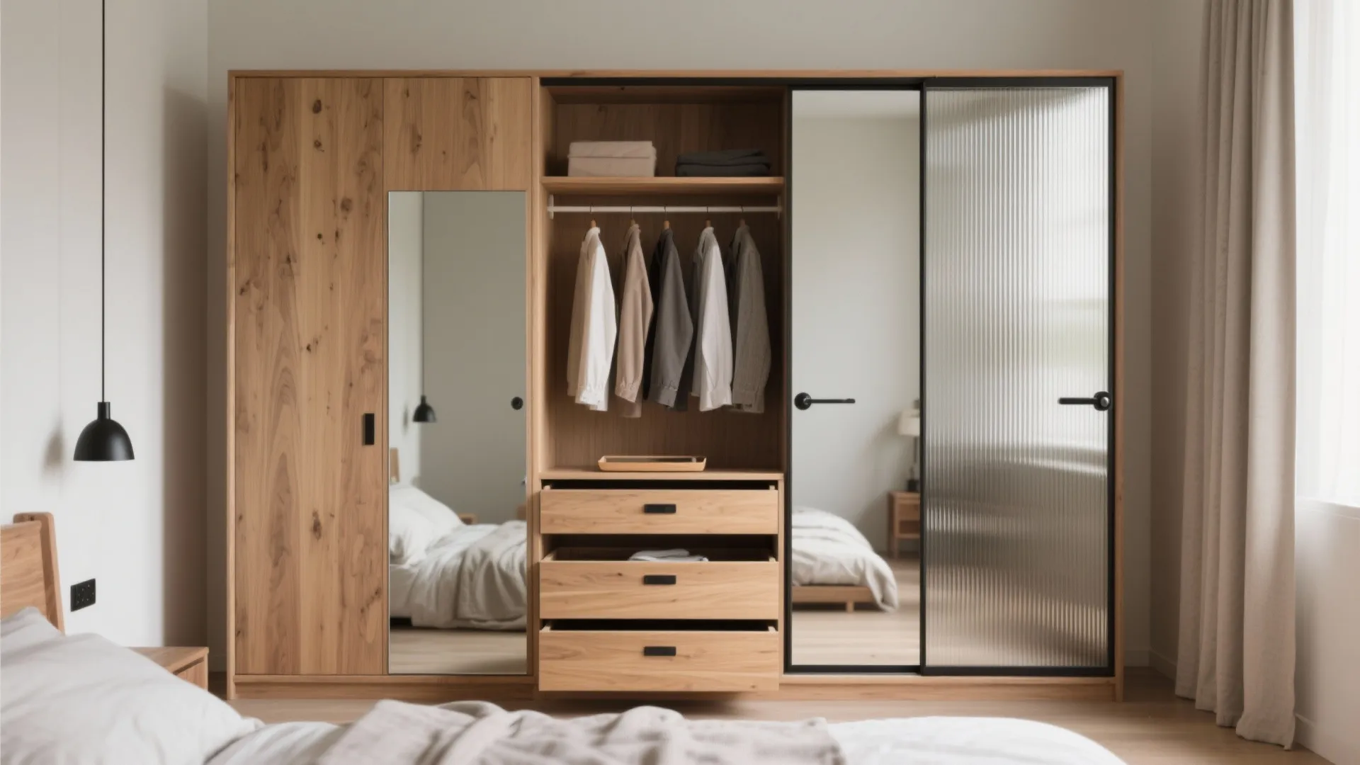 5) Hybrid Wardrobe-Dresser With Adjustable Interiors