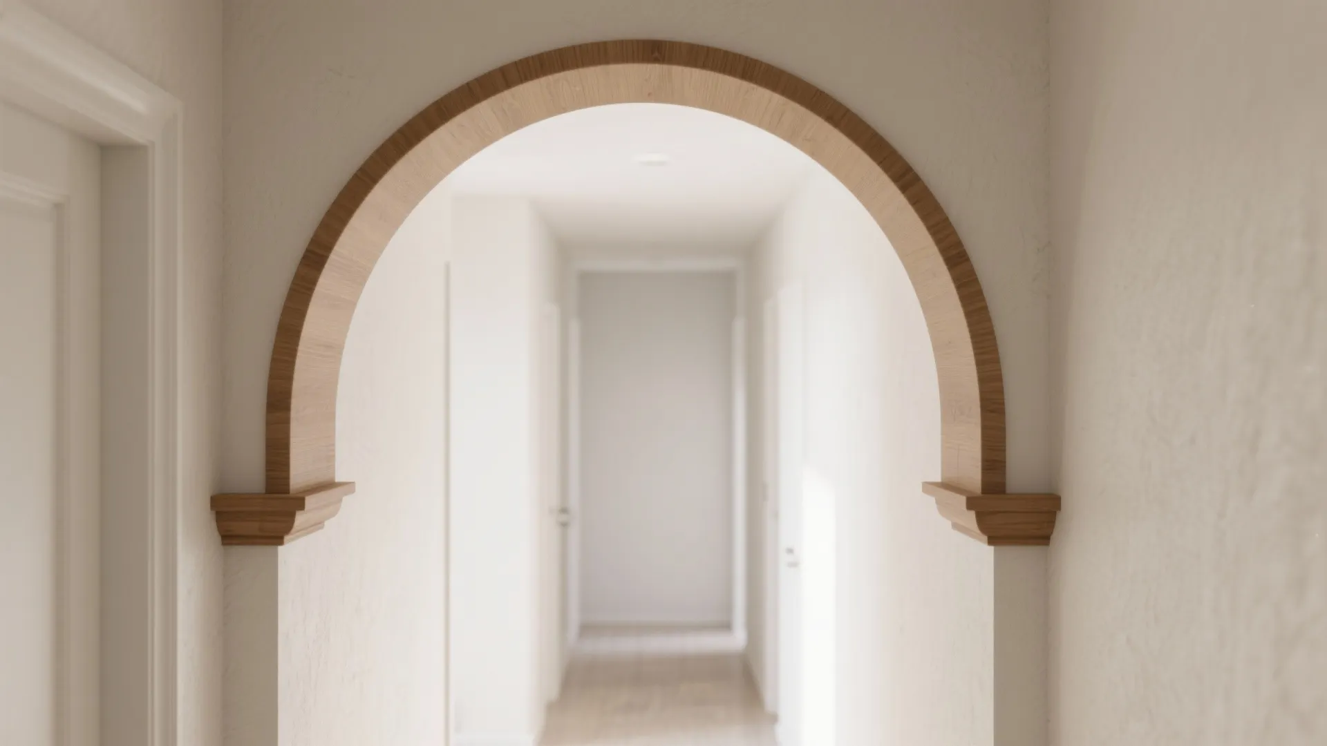 Hybrid Arch: Wood Frame with Plaster Curve