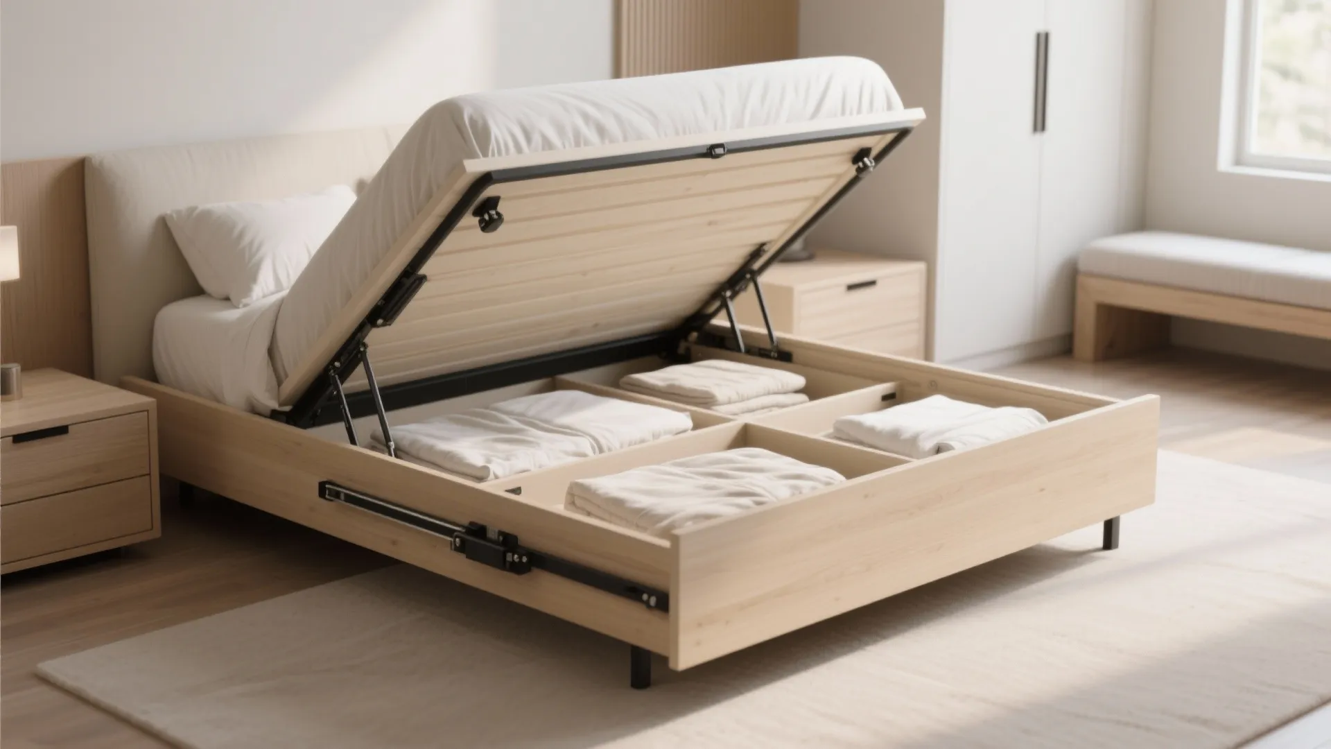 Built-ins and multitasking furniture that hide storage in plain sight