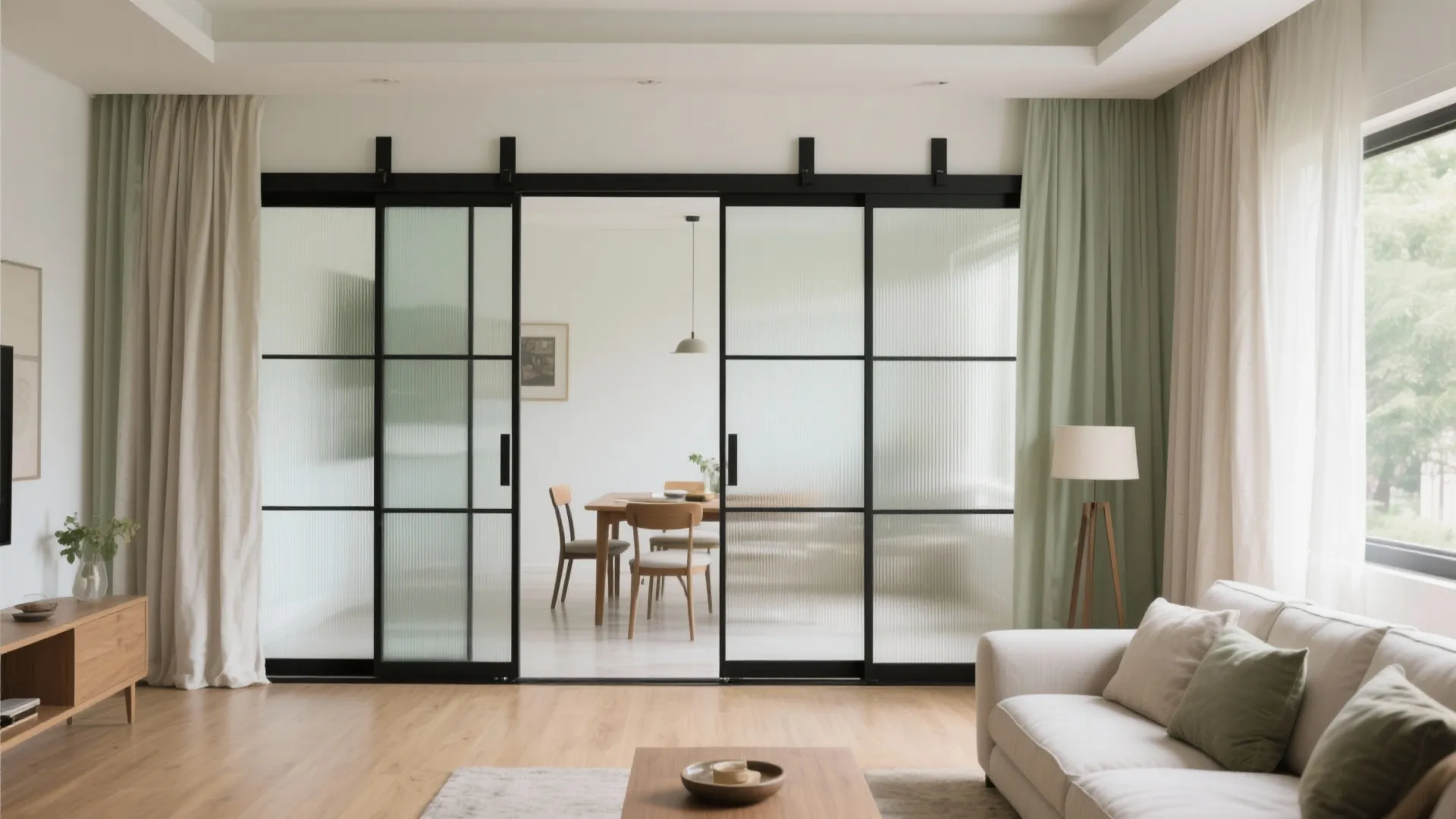 Sliding Glass Partitions for Breezy, Flexible Living