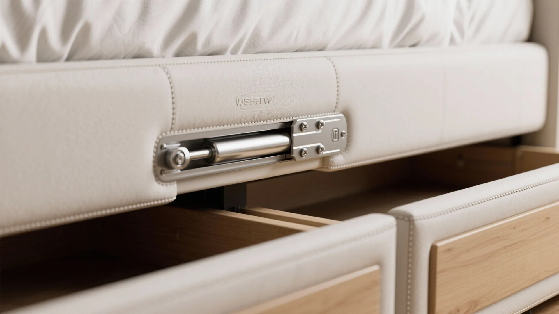 Flexible bedroom: storage bed + sliding wardrobe