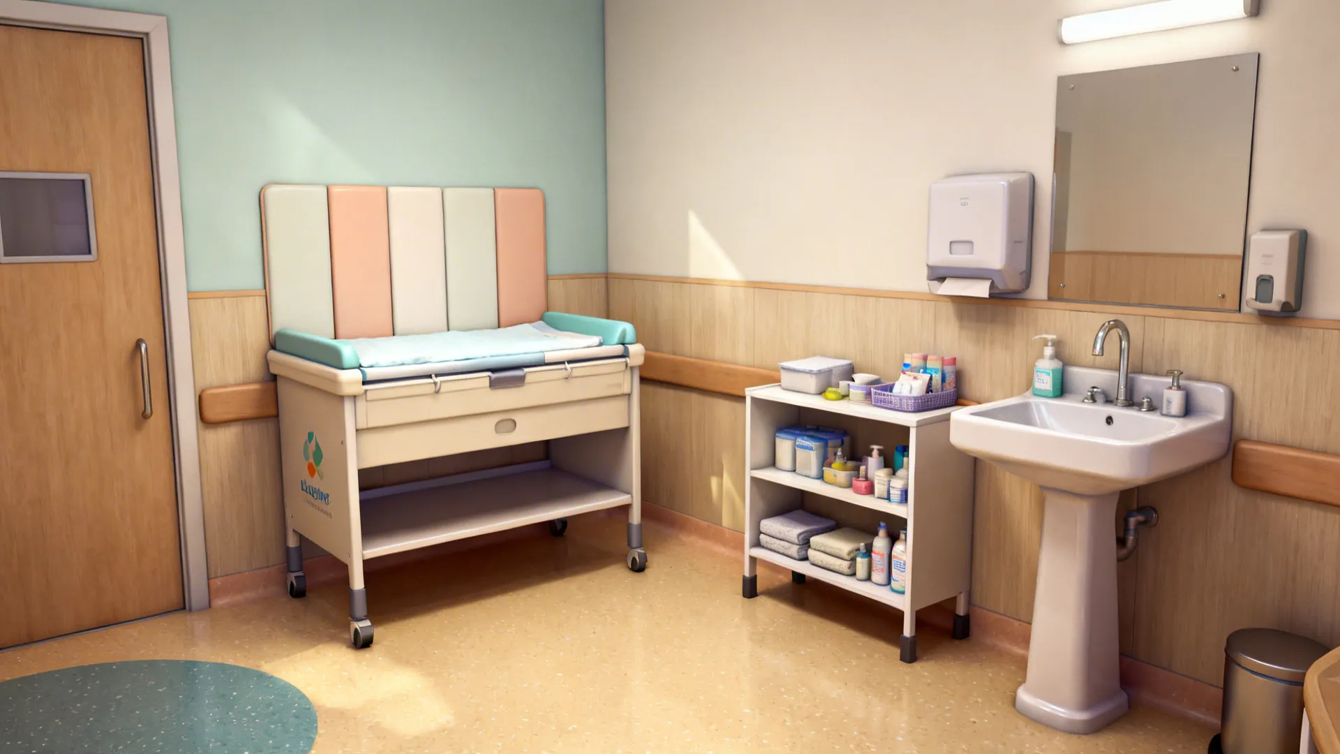 5. Hygienic changing area with smart workflow