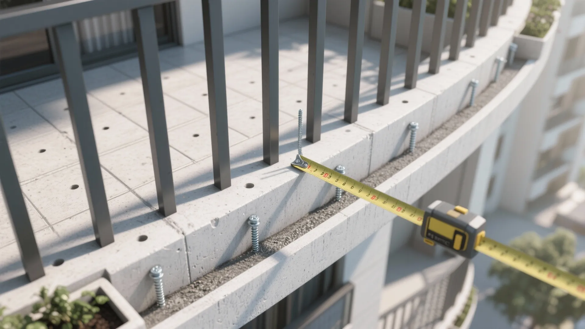 Idea 1: Slim vertical anti‑climb bars with a planter rail