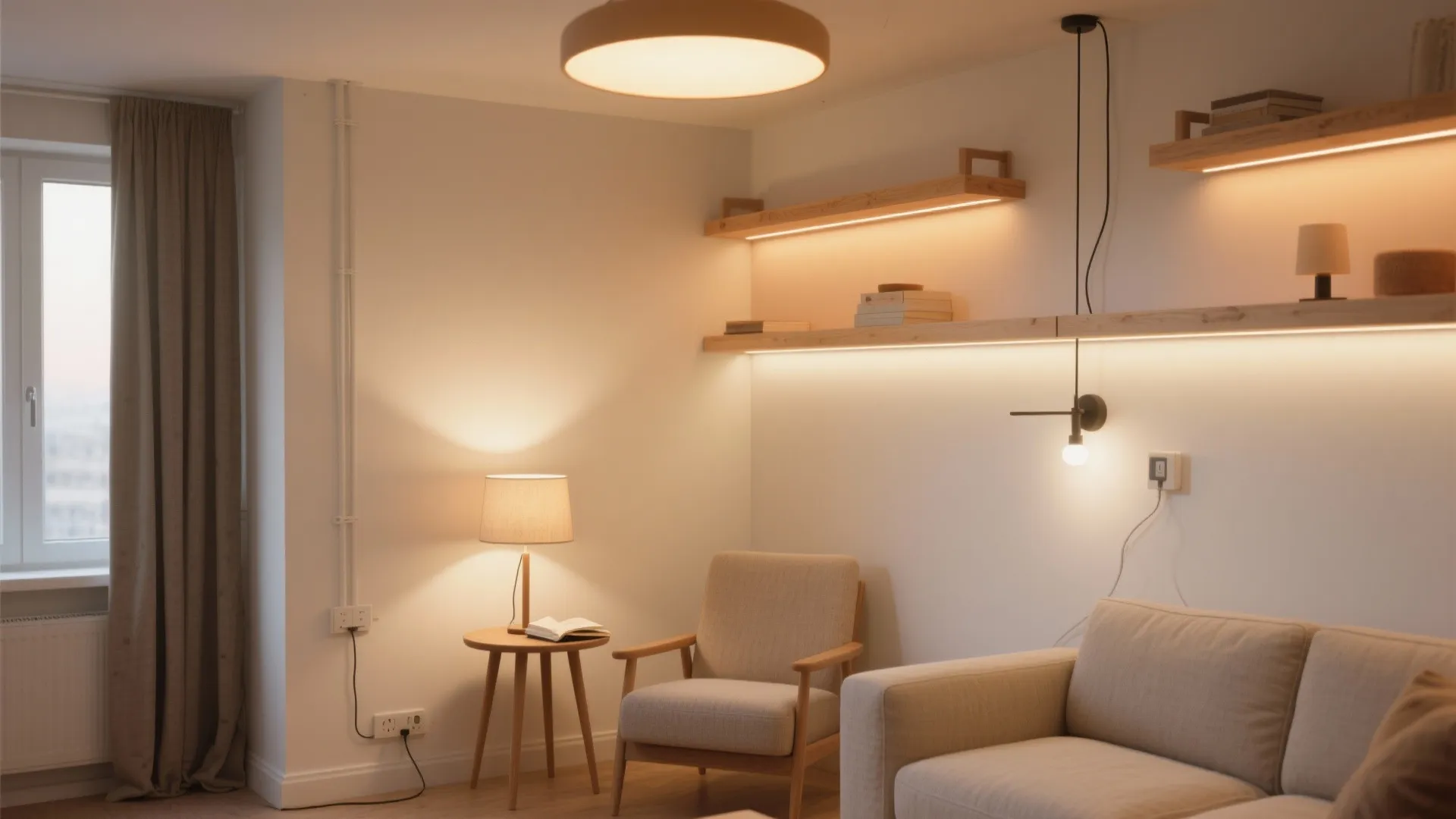 Idea 1: Use layered lighting to create zones