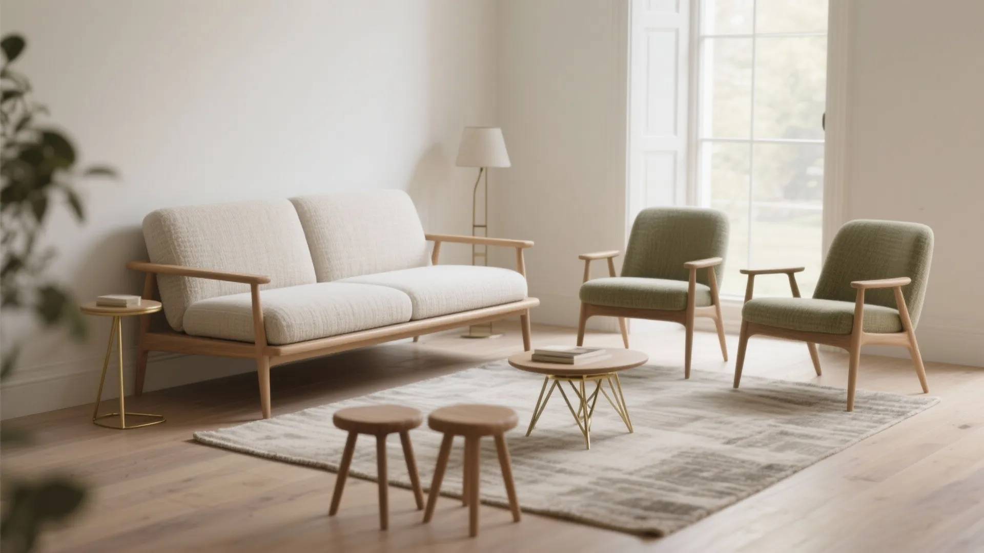 Idea 1: Scale-smart seating with leggy silhouettes