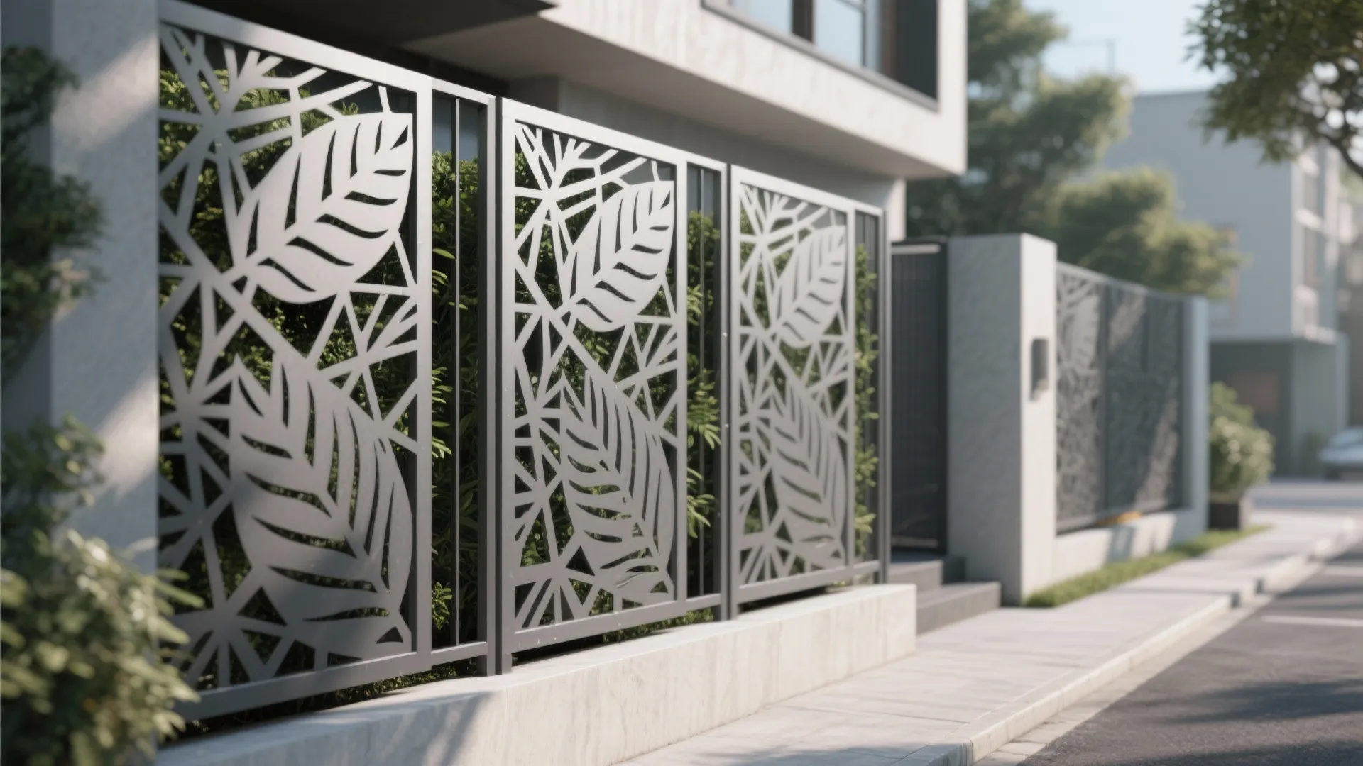 Idea 2: Laser-cut metal screens for privacy