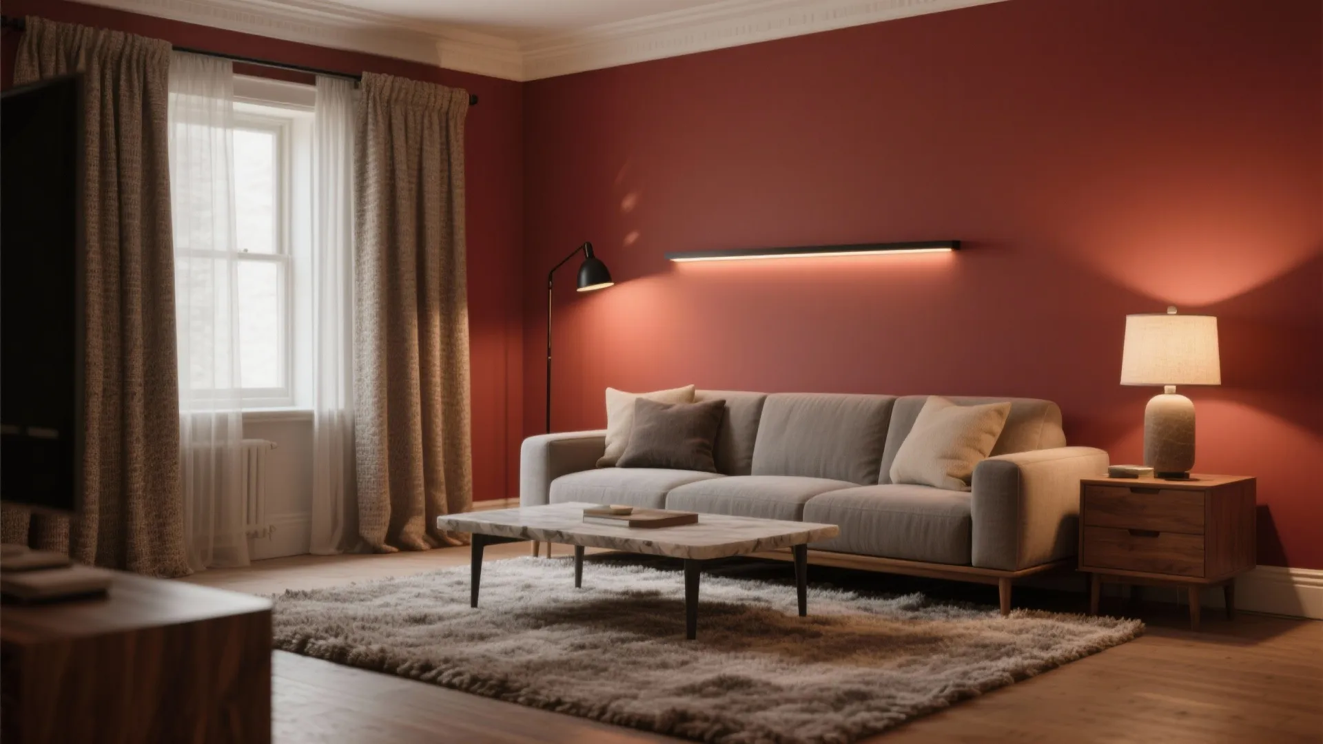 Idea 2: Calm the fire with texture and neutrals