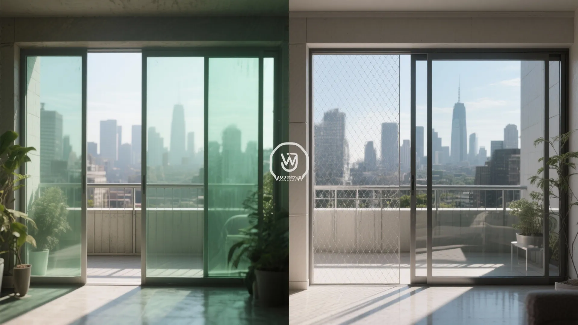 Idea 3: Glass + safety mesh hybrid to keep the view